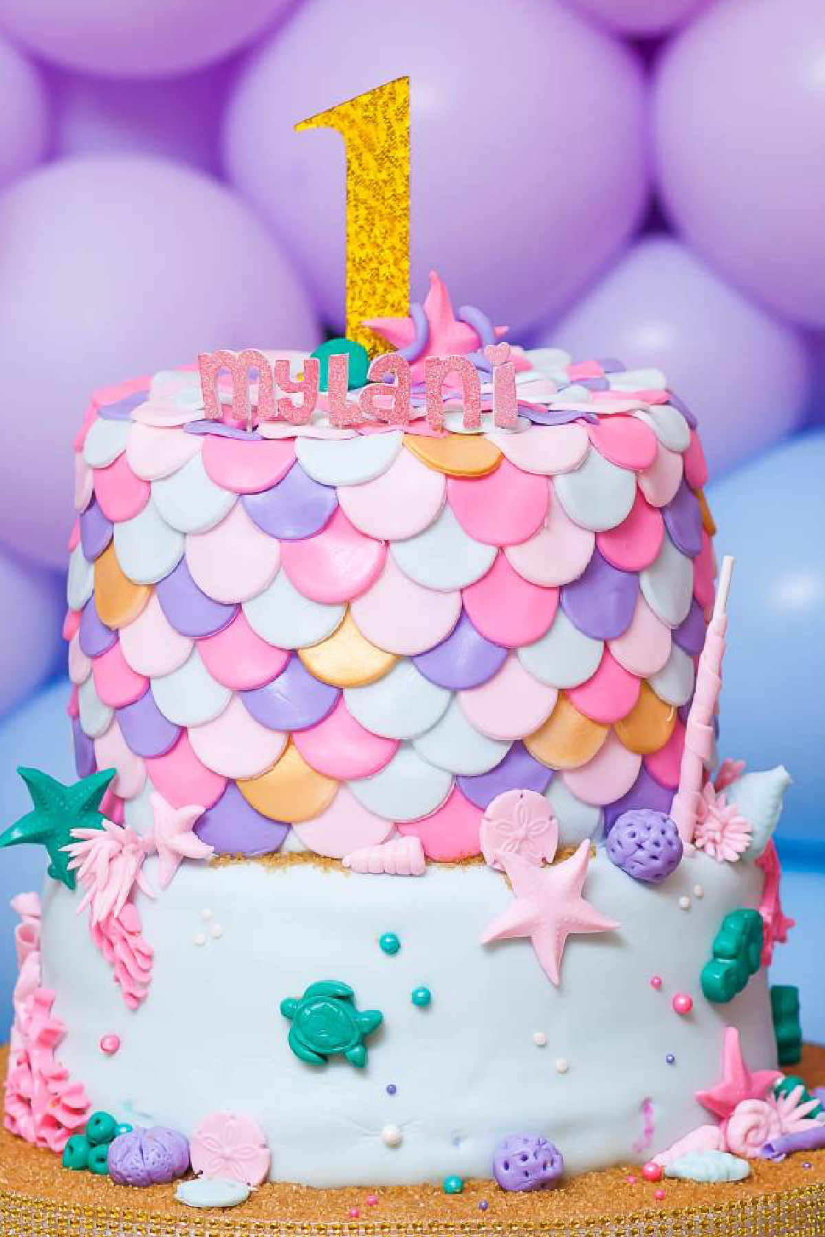 Mermaid 1st Birthday Cake for Girls Mermaid 1st Birthday Cake for Girls