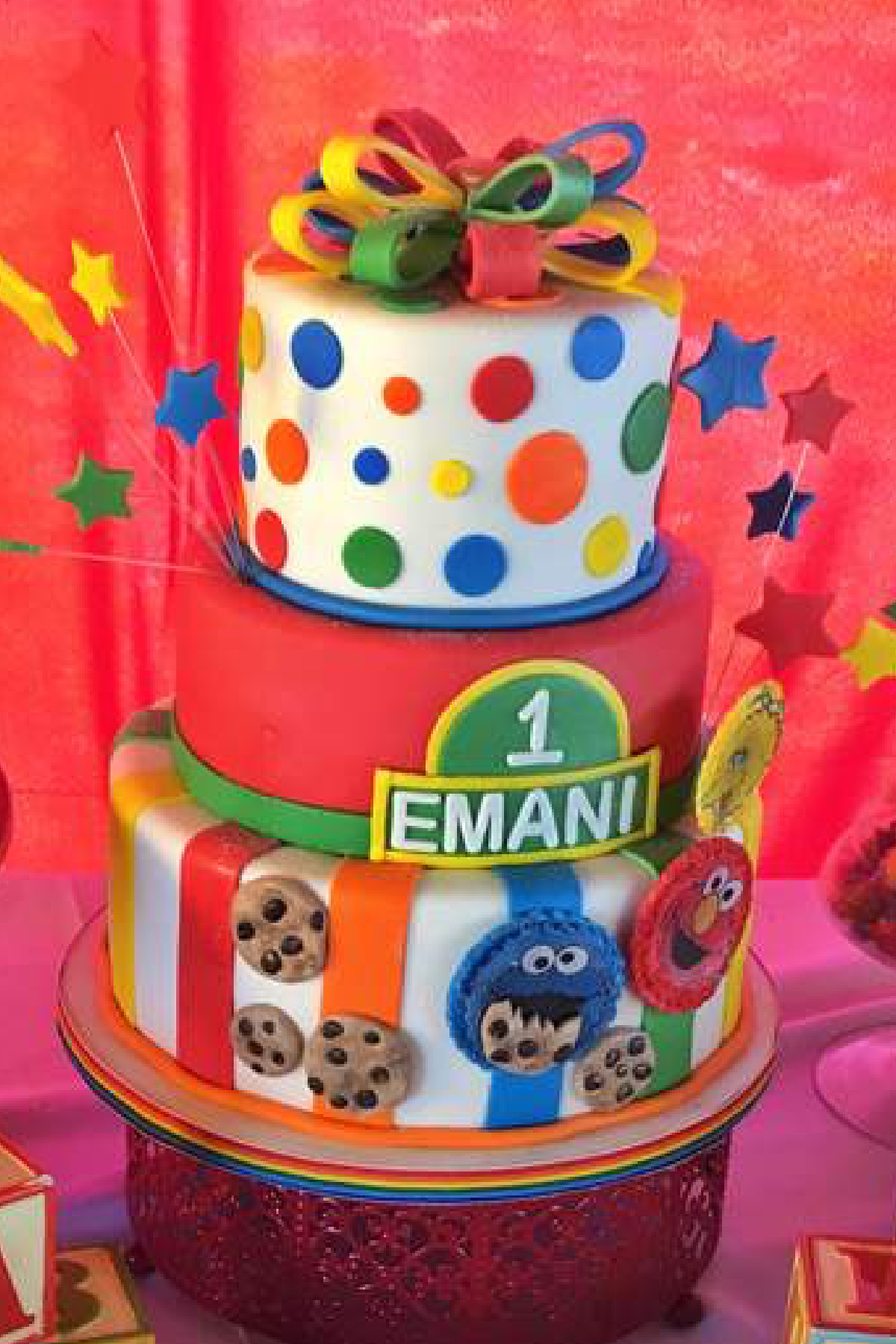 Sesame Street 1st Birthday Cake for Girls Sesame Street 1st Birthday Cake for Girls