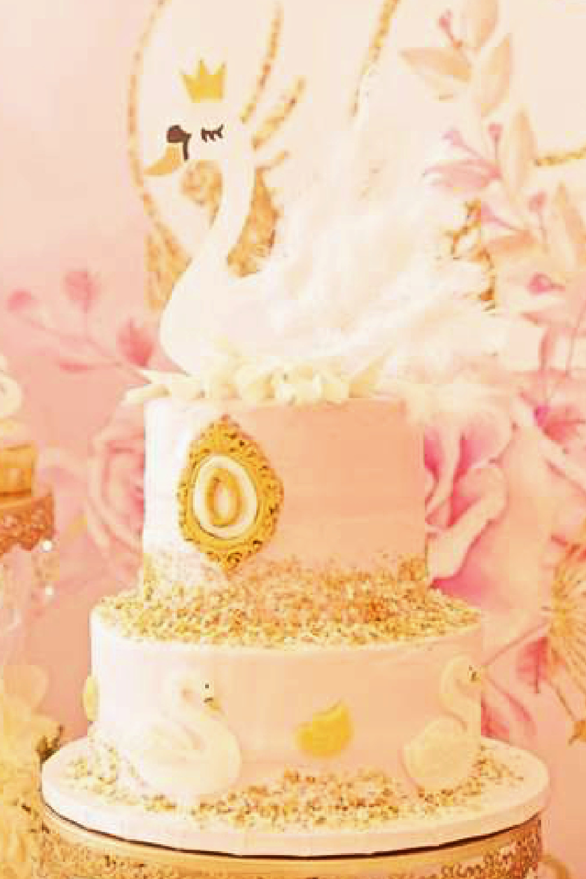 Swan 1st Birthday Cake for Girls Swan 1st Birthday Cake for Girls