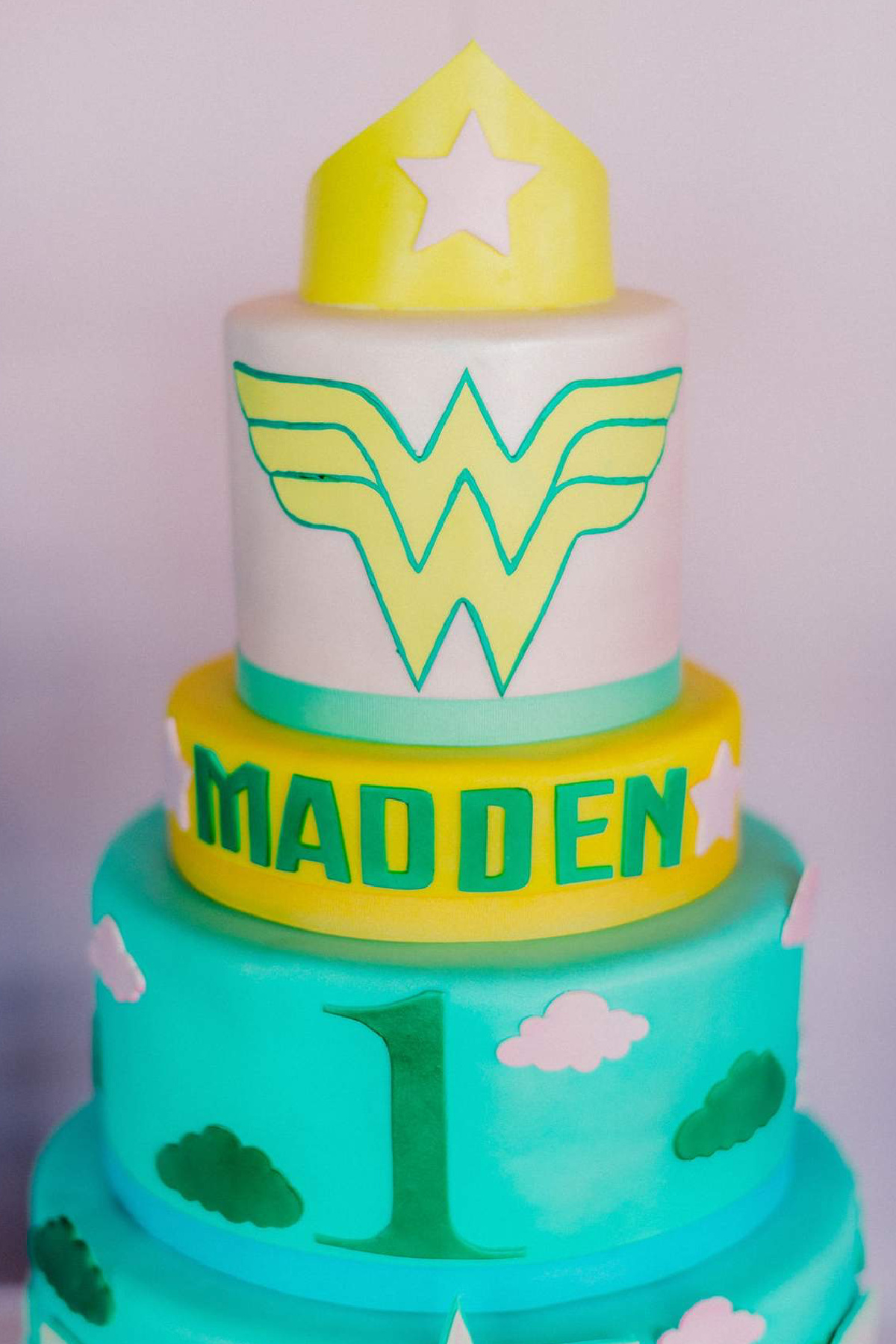 Wonder Woman 1st Birthday Cake for Baby Girl Wonder Woman 1st Birthday Cake for Baby Girl