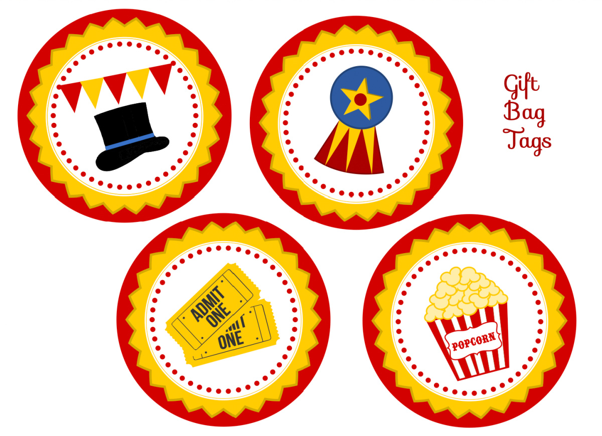 Download These FREE Circus Printables for a Fun Party - Circus Gift Bag Tags