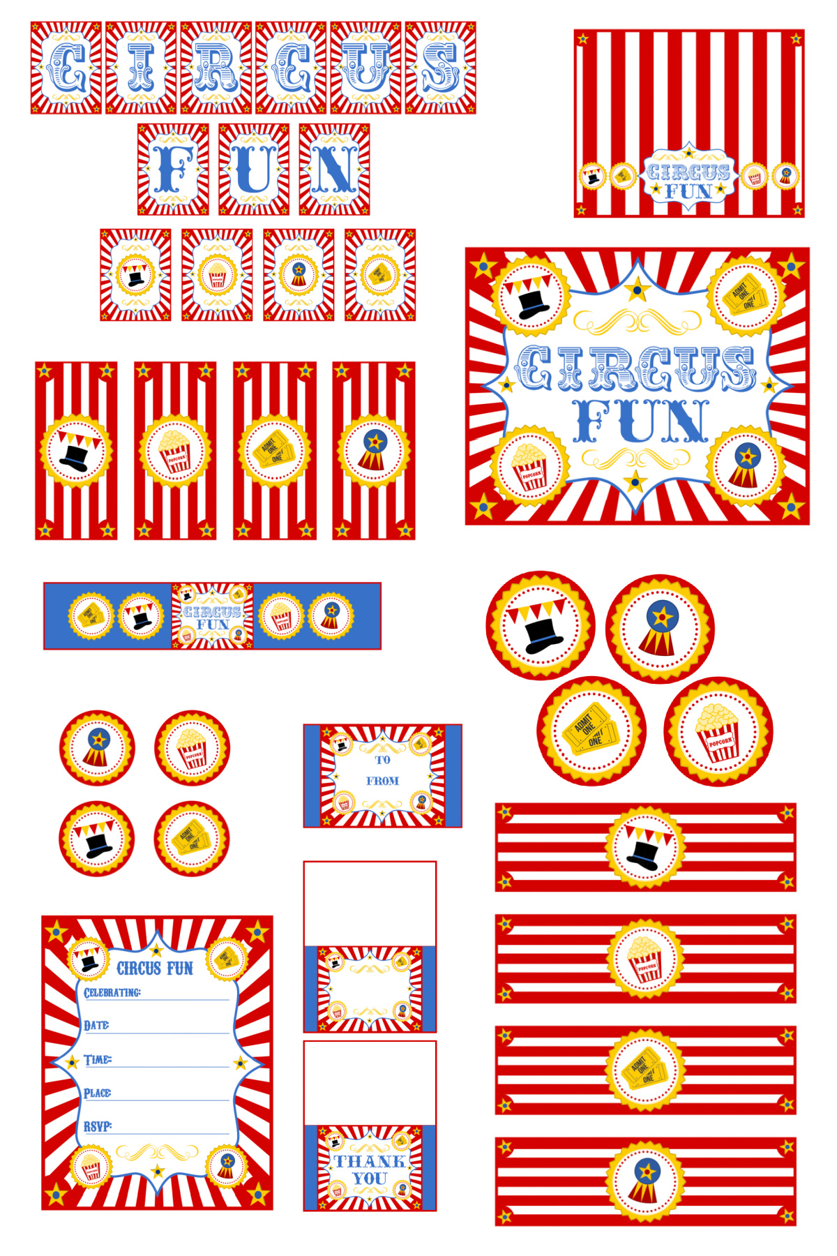 Download These FREE Circus Printables for a Fun Party!