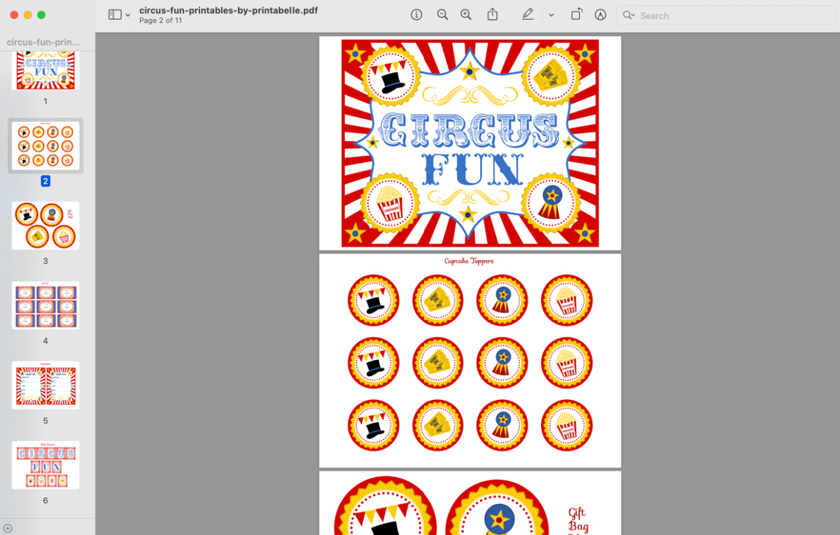 Download These FREE Circus Printables for a Fun Party!