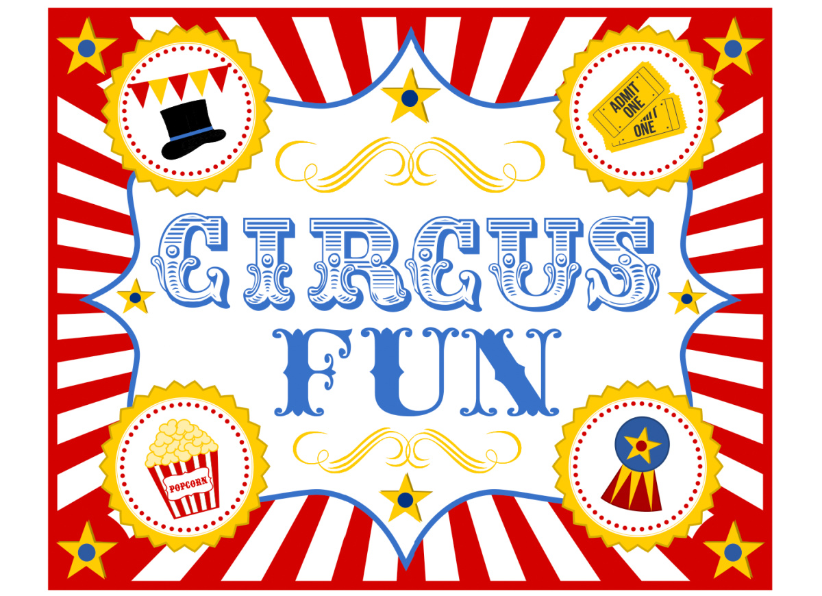 Download These FREE Circus Printables for a Fun Party - 'Circus Fun' Welcome Poster