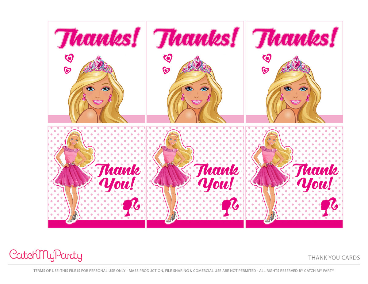 FREE Barbie Let's Go Party Printables! - Favor Tags