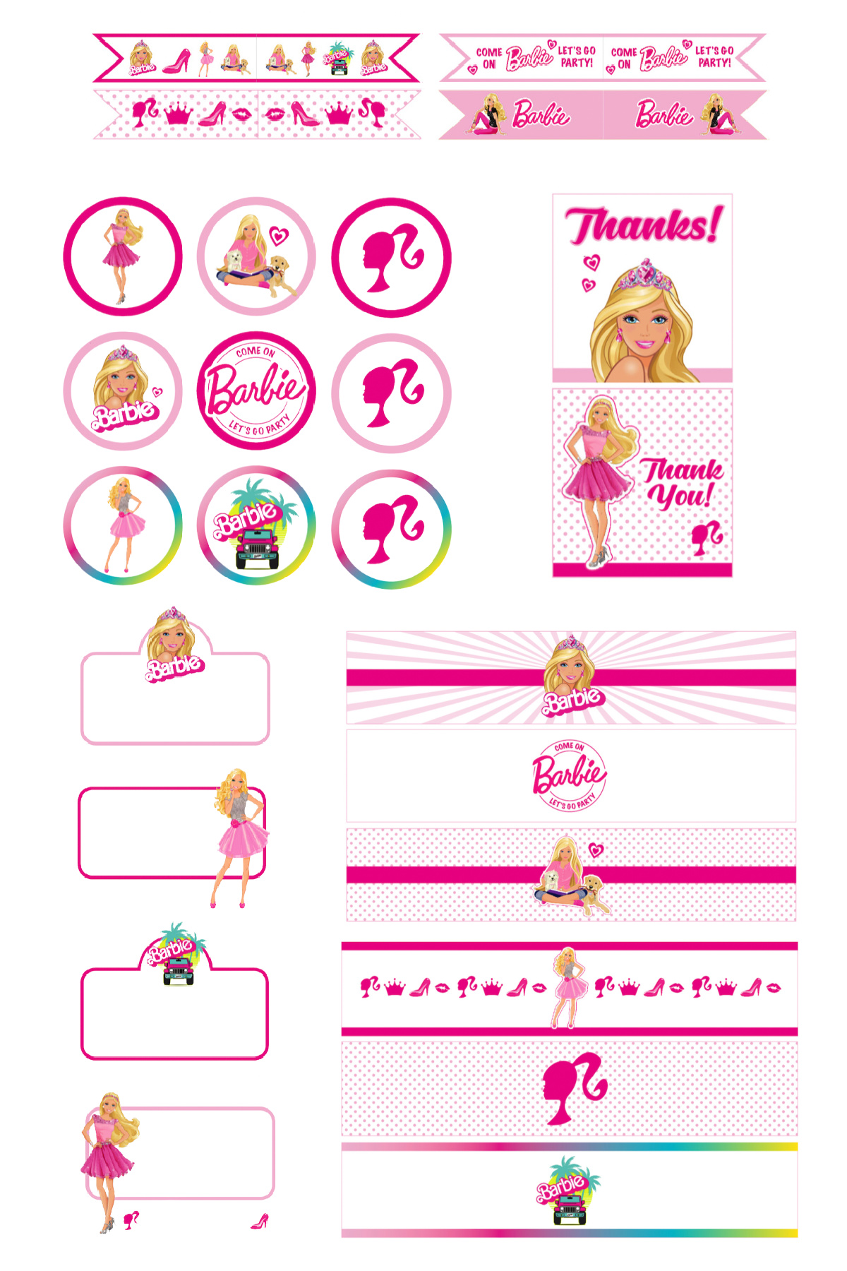 FREE Barbie "Let's Go Party" Printables!