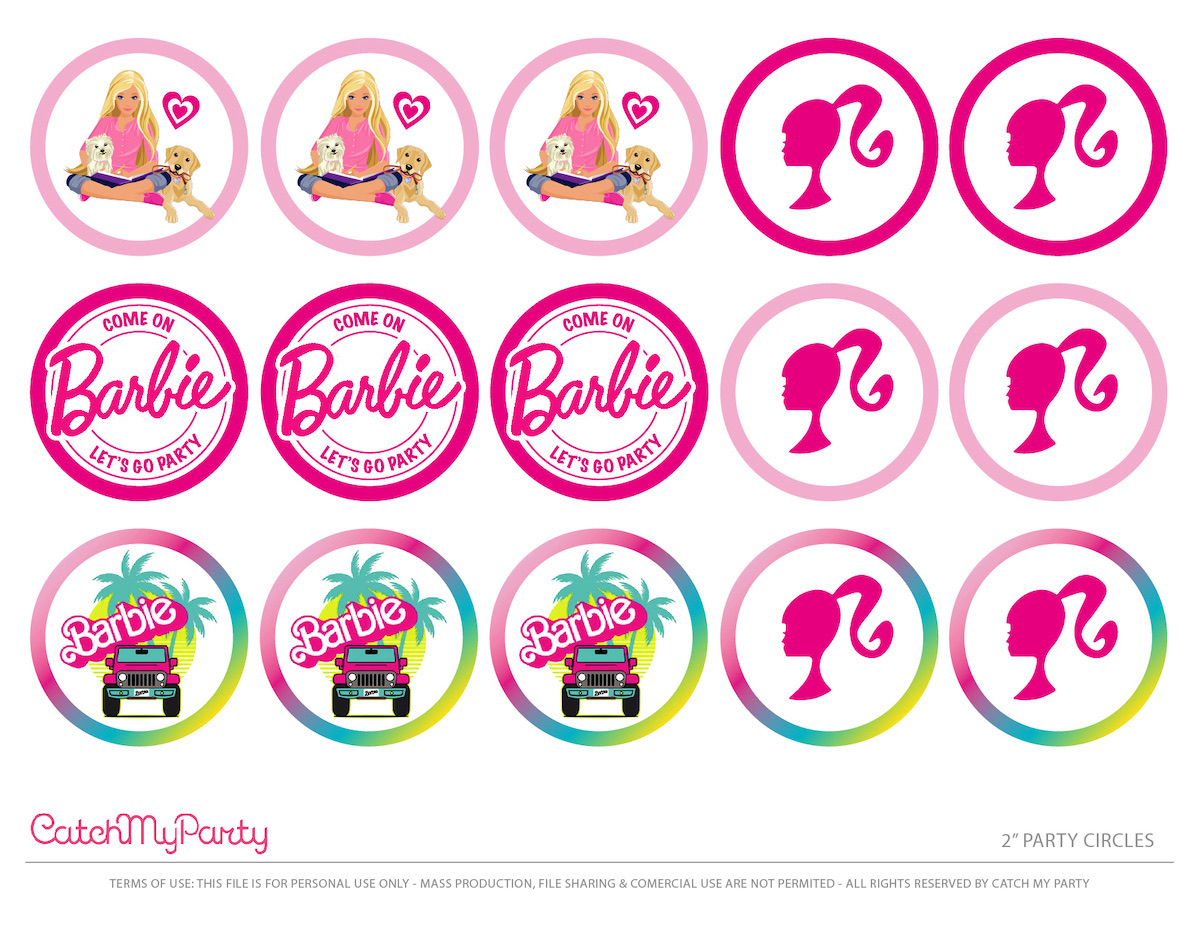 FREE Barbie Let's Go Party Printables! - Party Circles