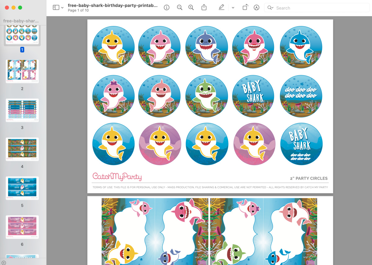 Free Baby Shark Party Printables - How To...