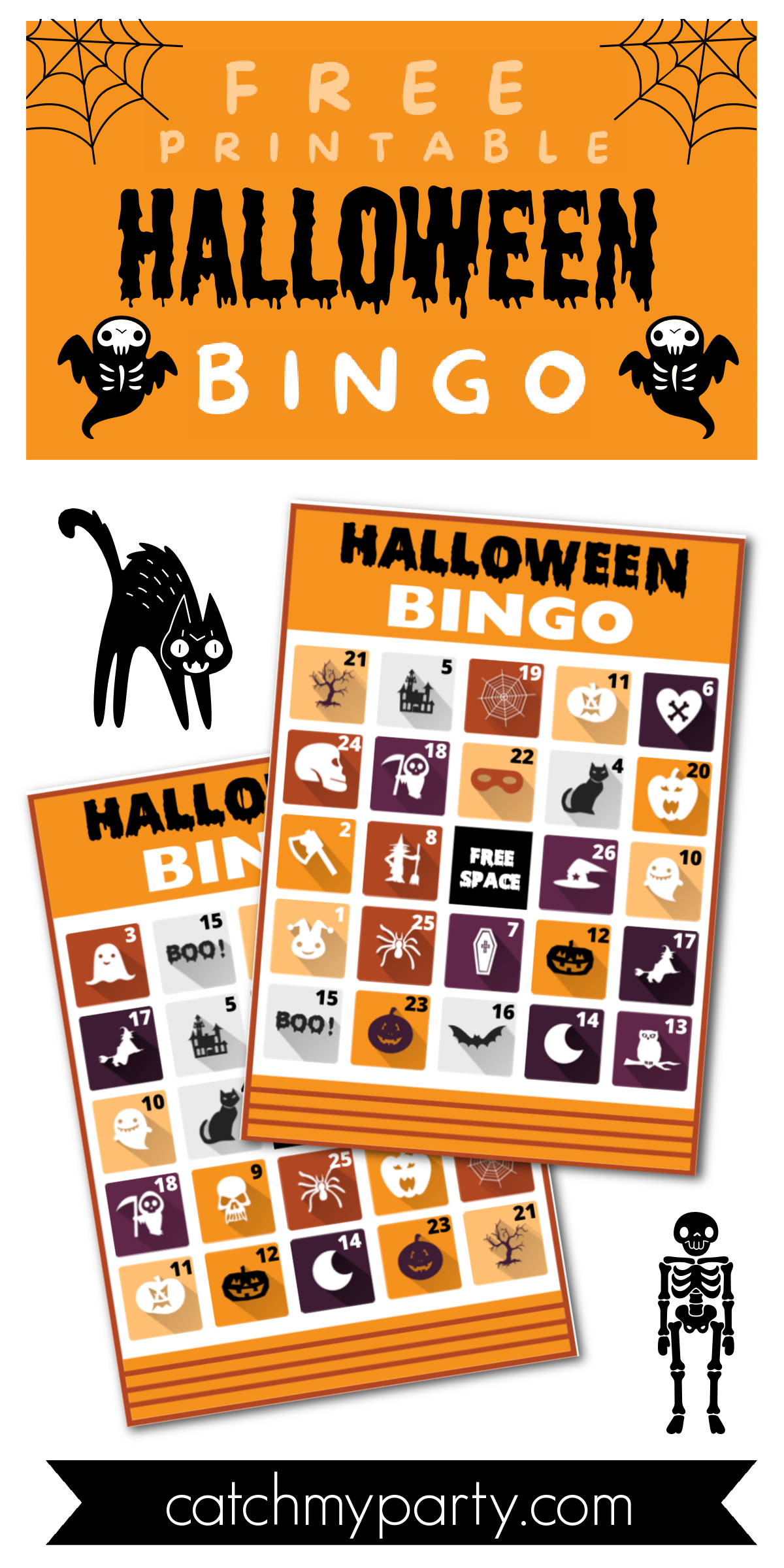 FREE Printable Halloween BINGO (10 Cards)! 🎃