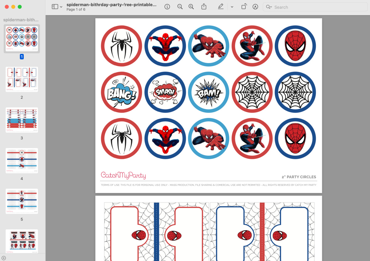 Download These Fantastic Free Spiderman Party Printables!