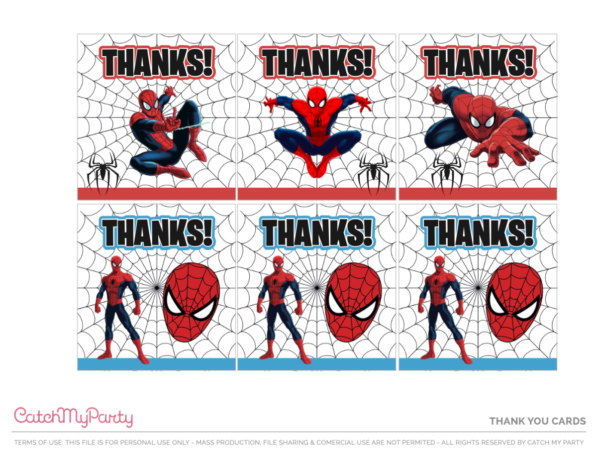 Download Free Spiderman Party Printables - Spiderman Party Favor Tags