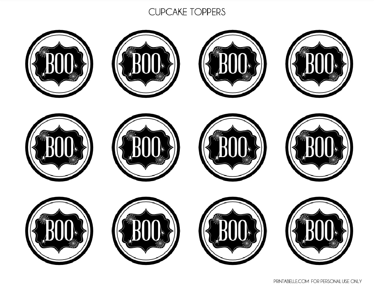 "You've Been BOOed" Halloween Printable Cupcake Toppers