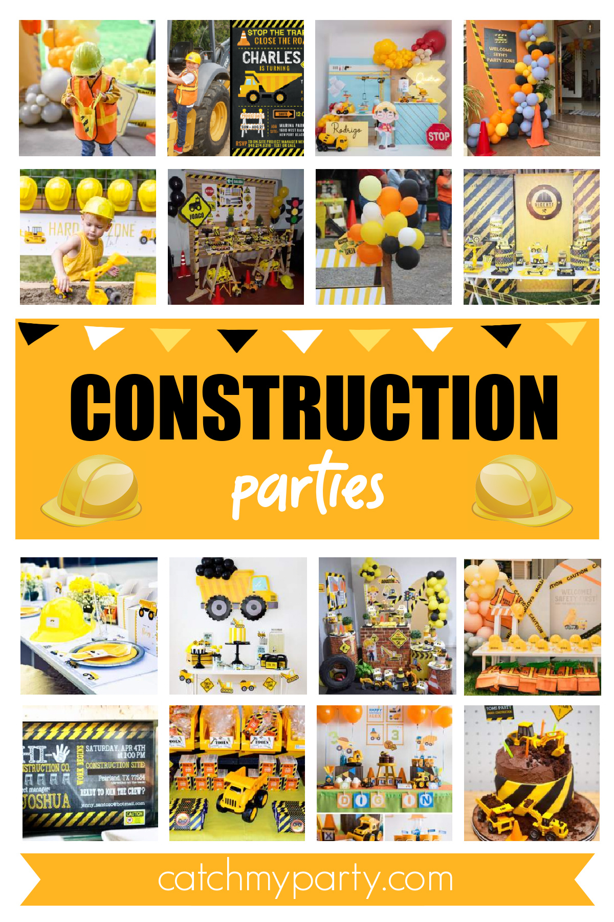 40 Most Popular Boy Birthday Party Themes for 2024 - Construction birthday party