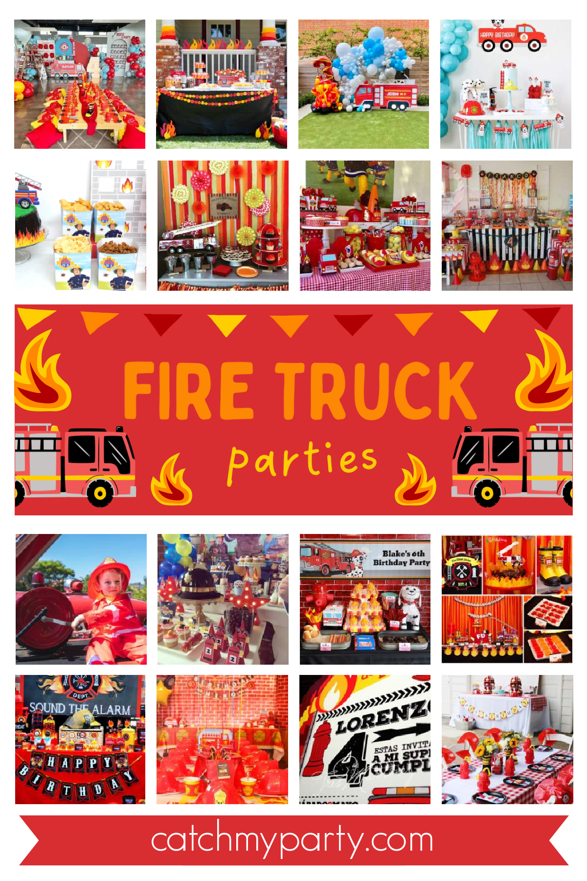 40 Most Popular Boy Birthday Party Themes for 2024 - Fire Truck birthday party