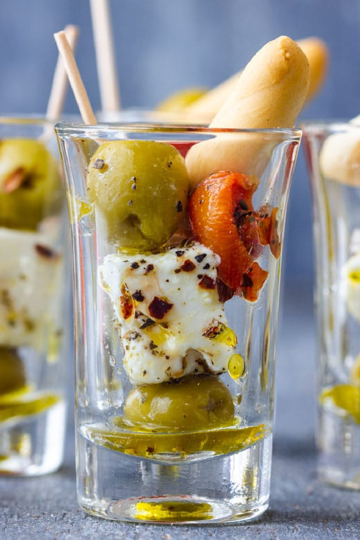 Olive and Feta Shooters