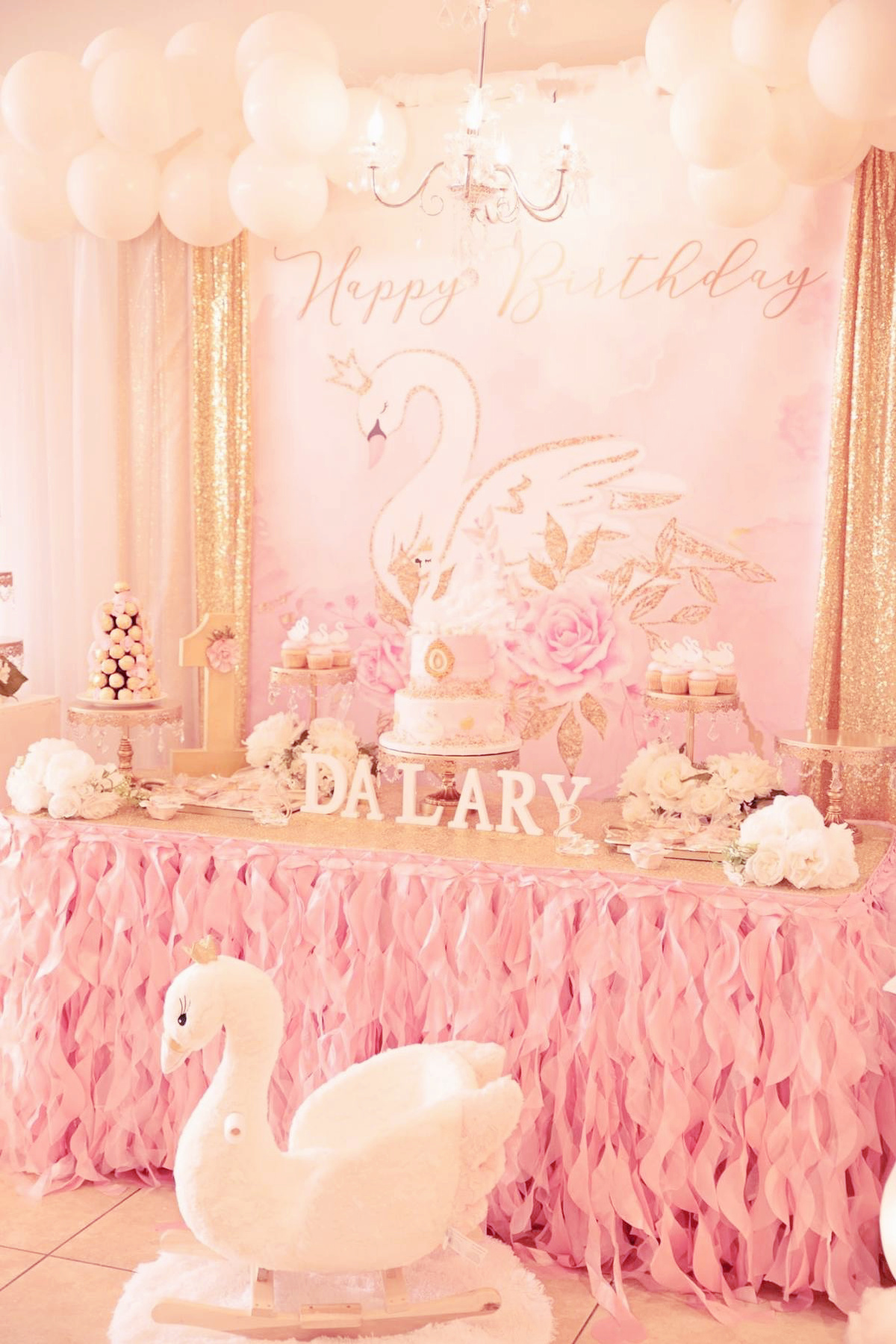 Swan 1st Birthday Parties