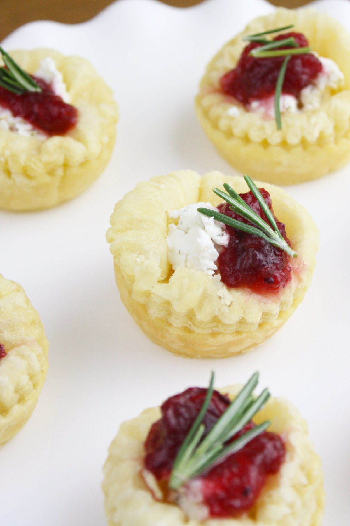 Puff Pastry Cranberry Herb Cheese Bites