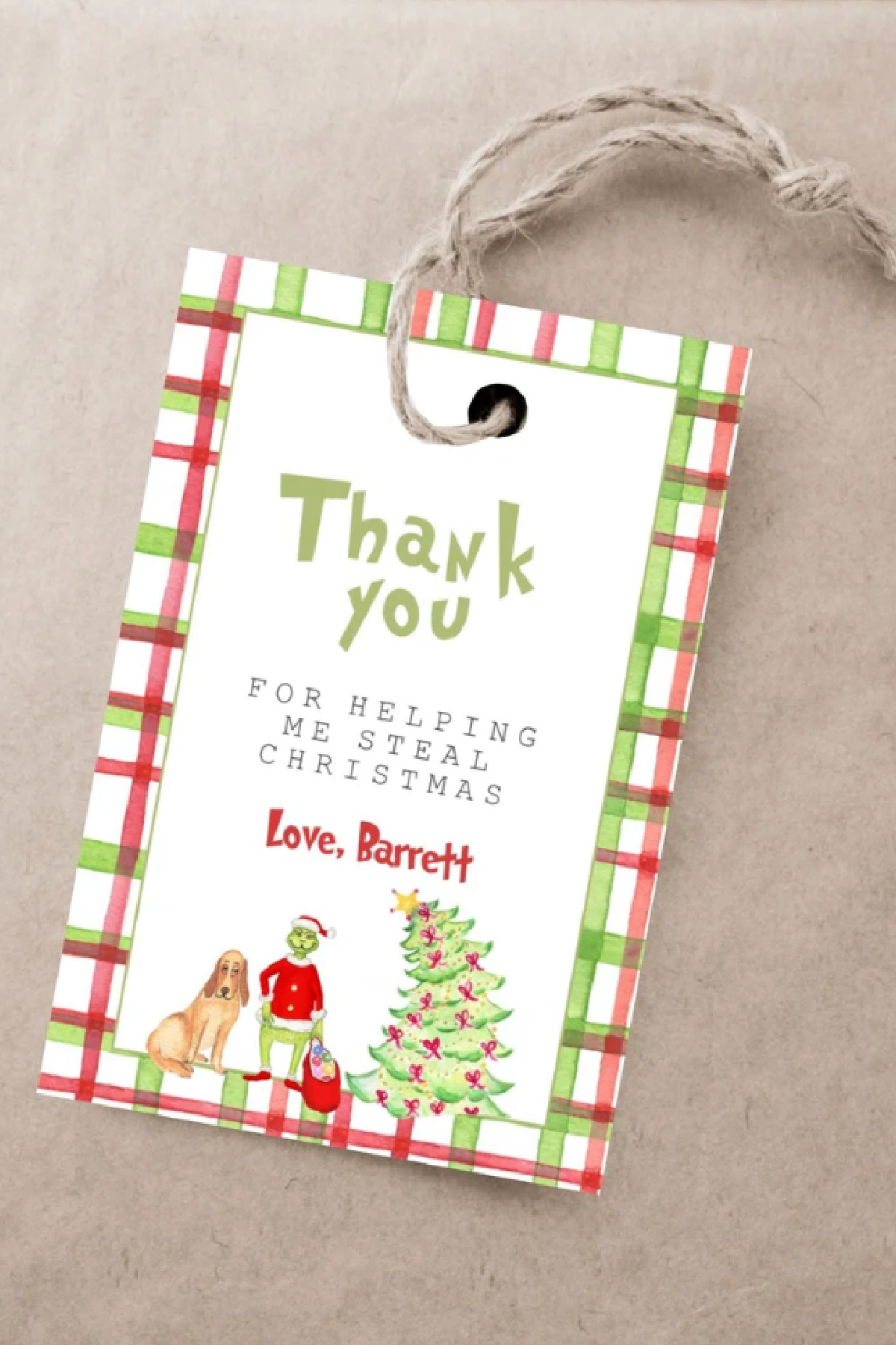 Grinch Party Favor Tag Printable Grinch Party Favor Tag Printable