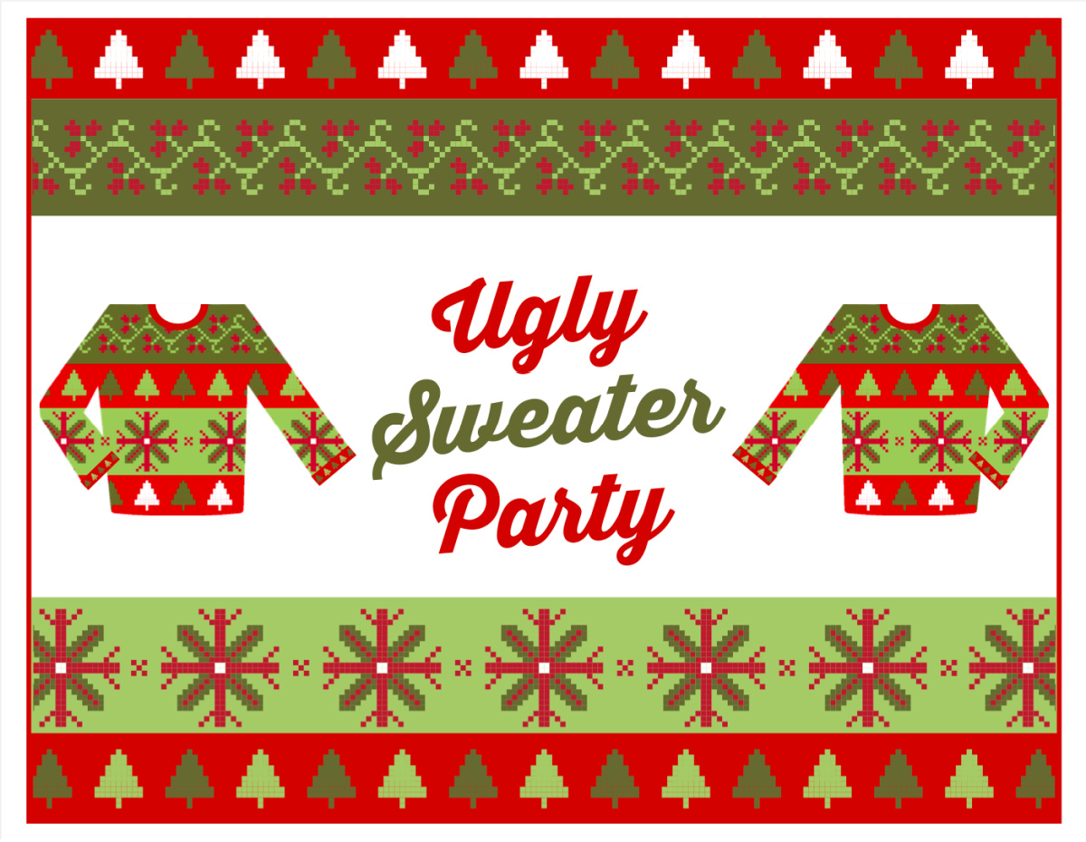 FREE Ugly Sweater 8x10 Printable Welcome Sign