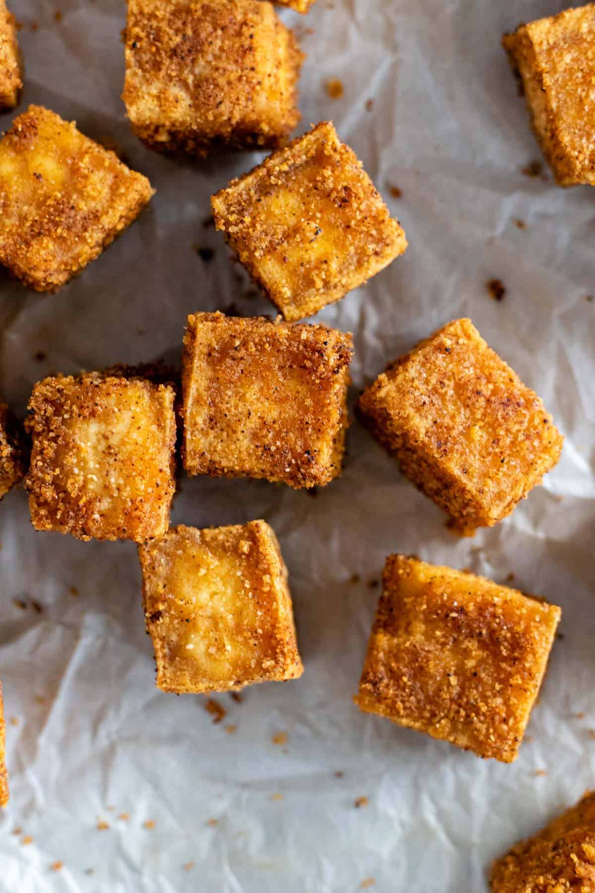 Cheap Party Food Ideas - Crispy Baked Tofu Bites