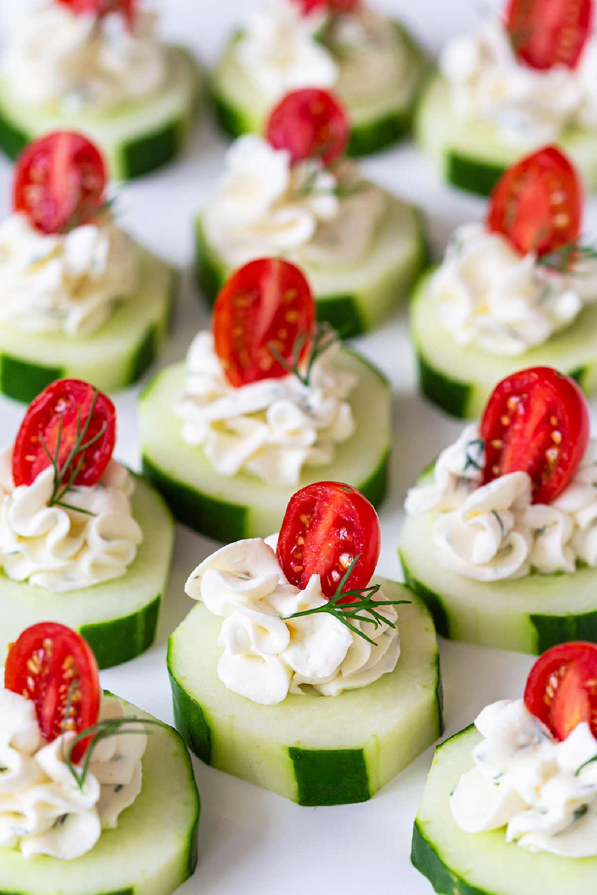 Cheap Party Food Ideas - Cucumber and Cream Cheese Bites