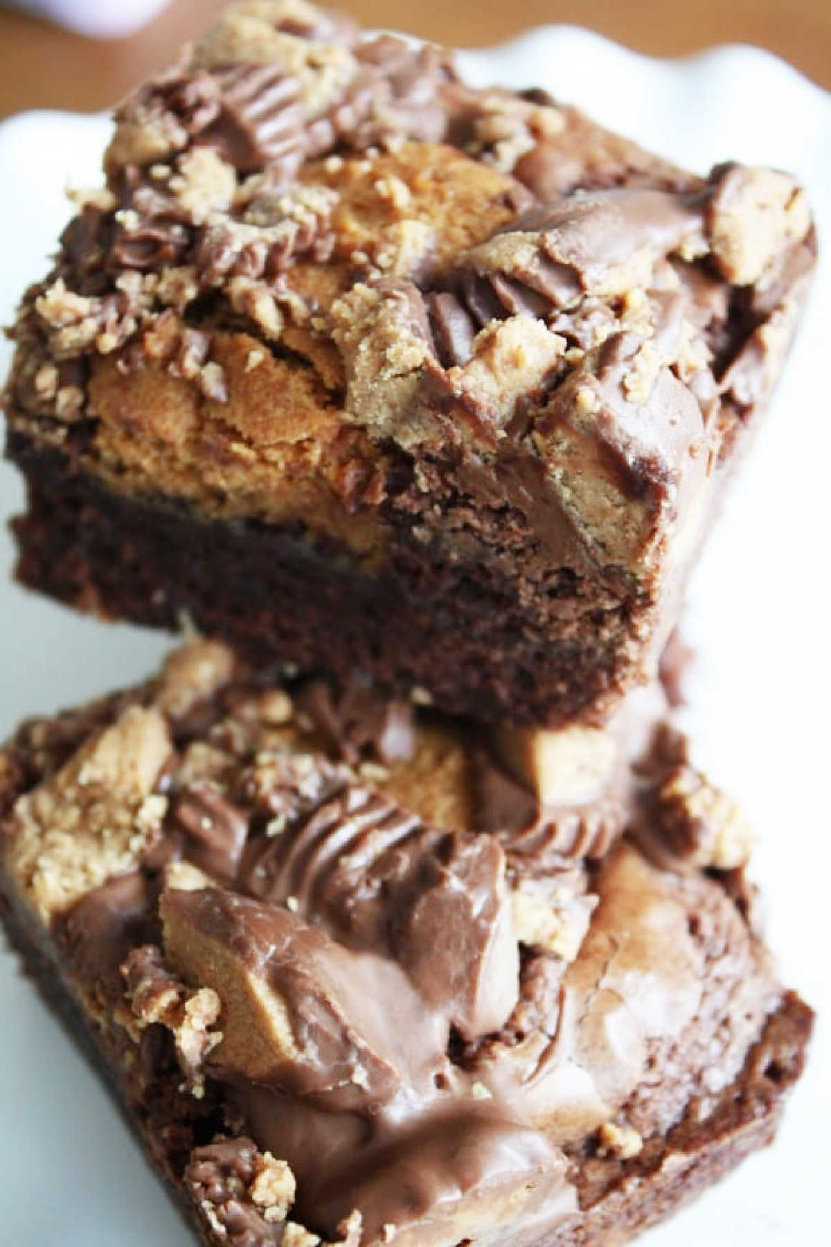 Cheap Party Food Ideas - Reese's Peanut Butter Cup Brownies