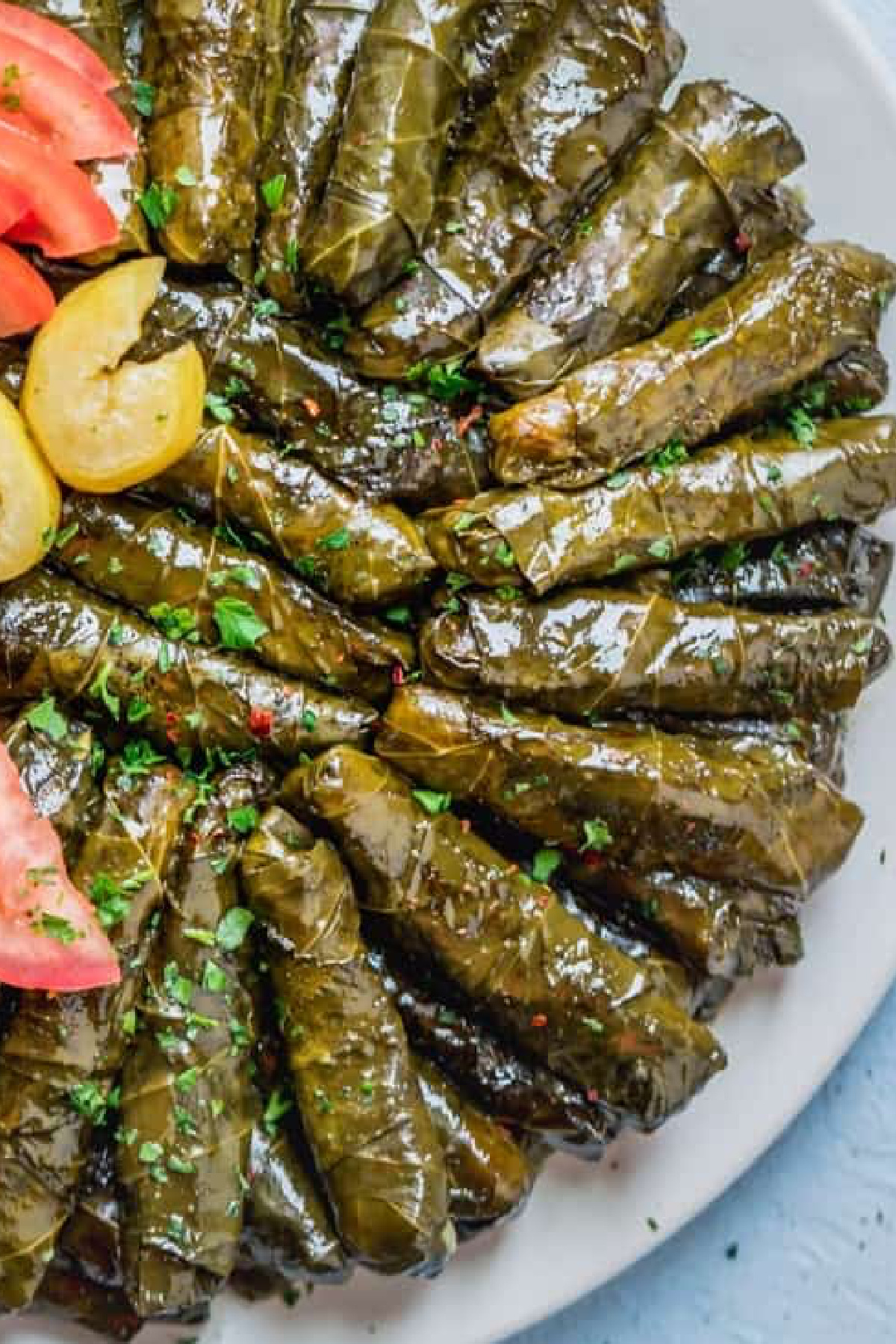 Cheap Party Food Ideas - Vegetable and Rice Stuffed Grape Leaves