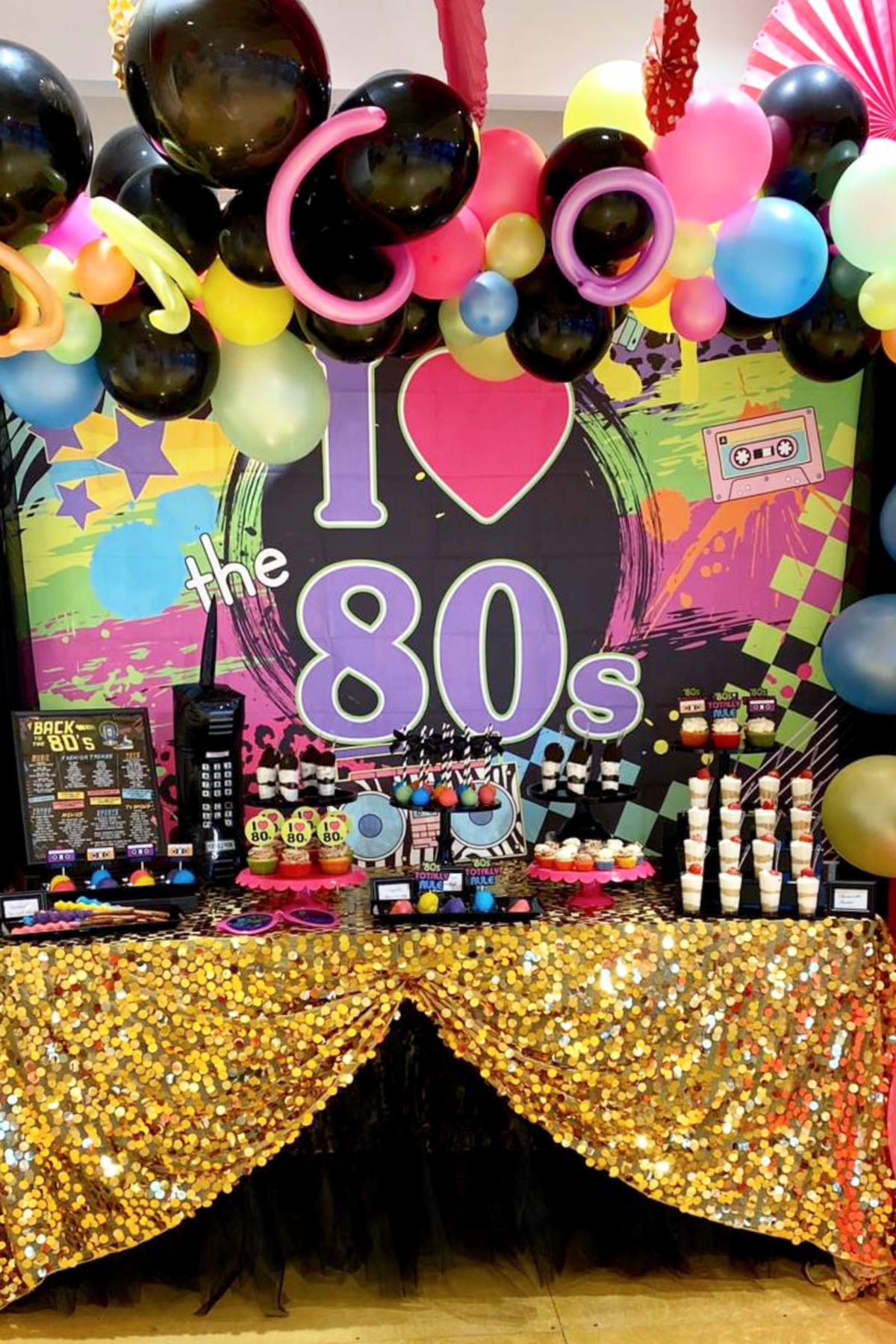 Retro 80's Themed 40th Birthday Party