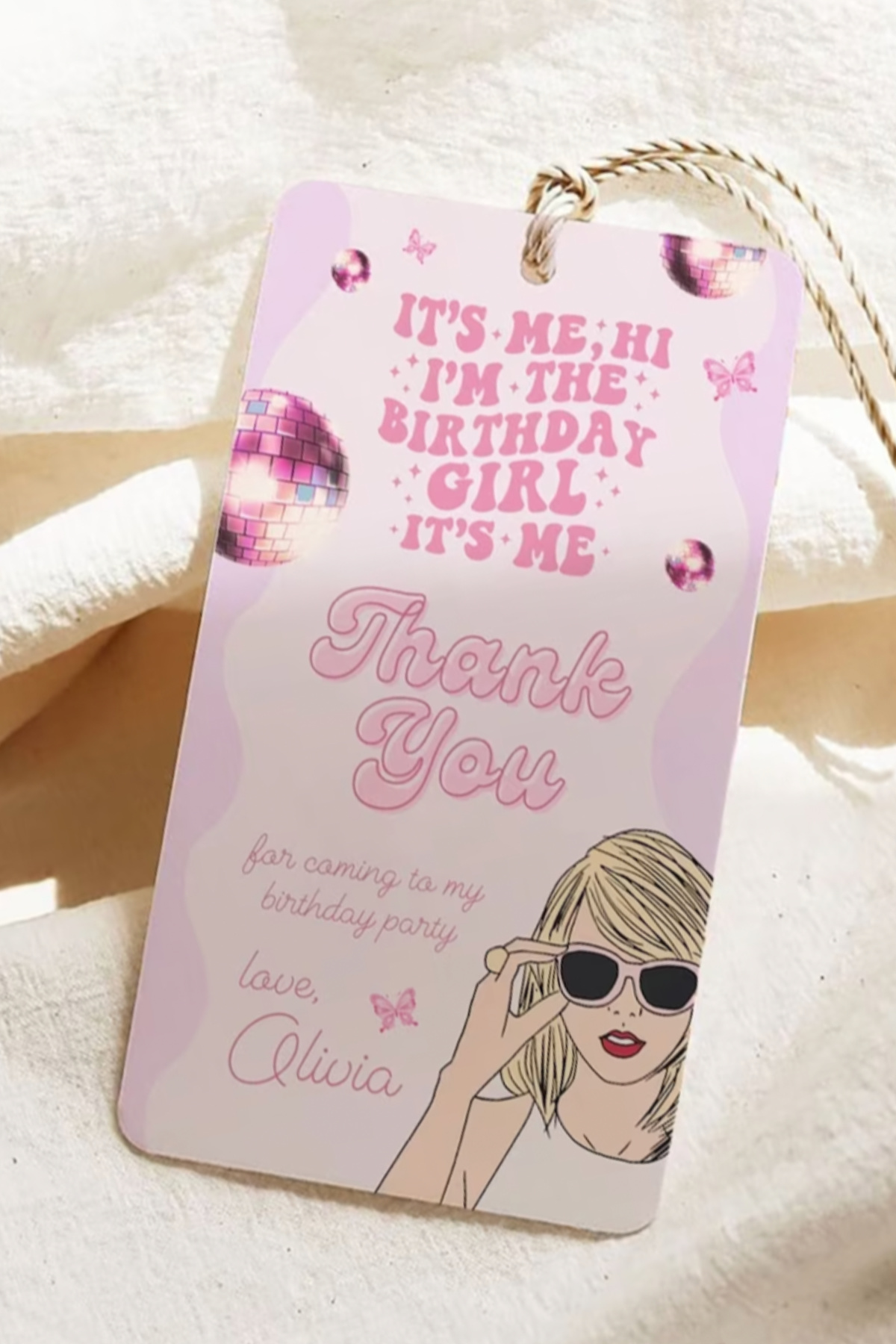 Taylor Swift Party Favor Tag