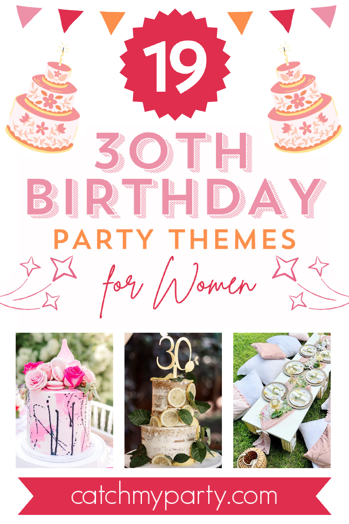 If you're planning a 30th birthday and are stuck on a theme, take a look at our 19 most popular 30th birthday themes for women!