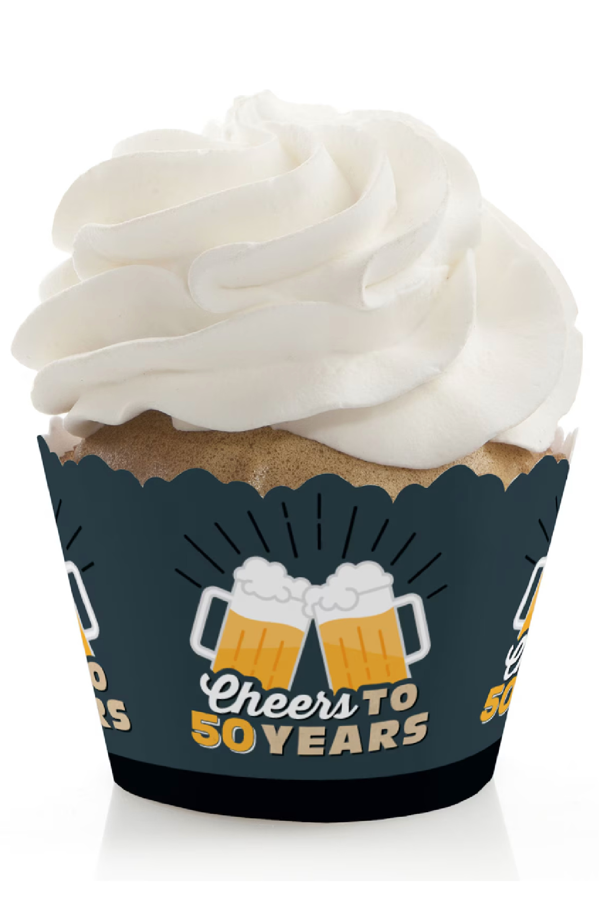  ‘Cheers to 50 Years’ Cupcake Wrappers