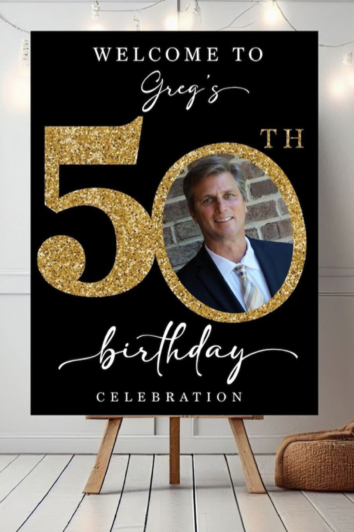 50th Birthday Welcome Poster 