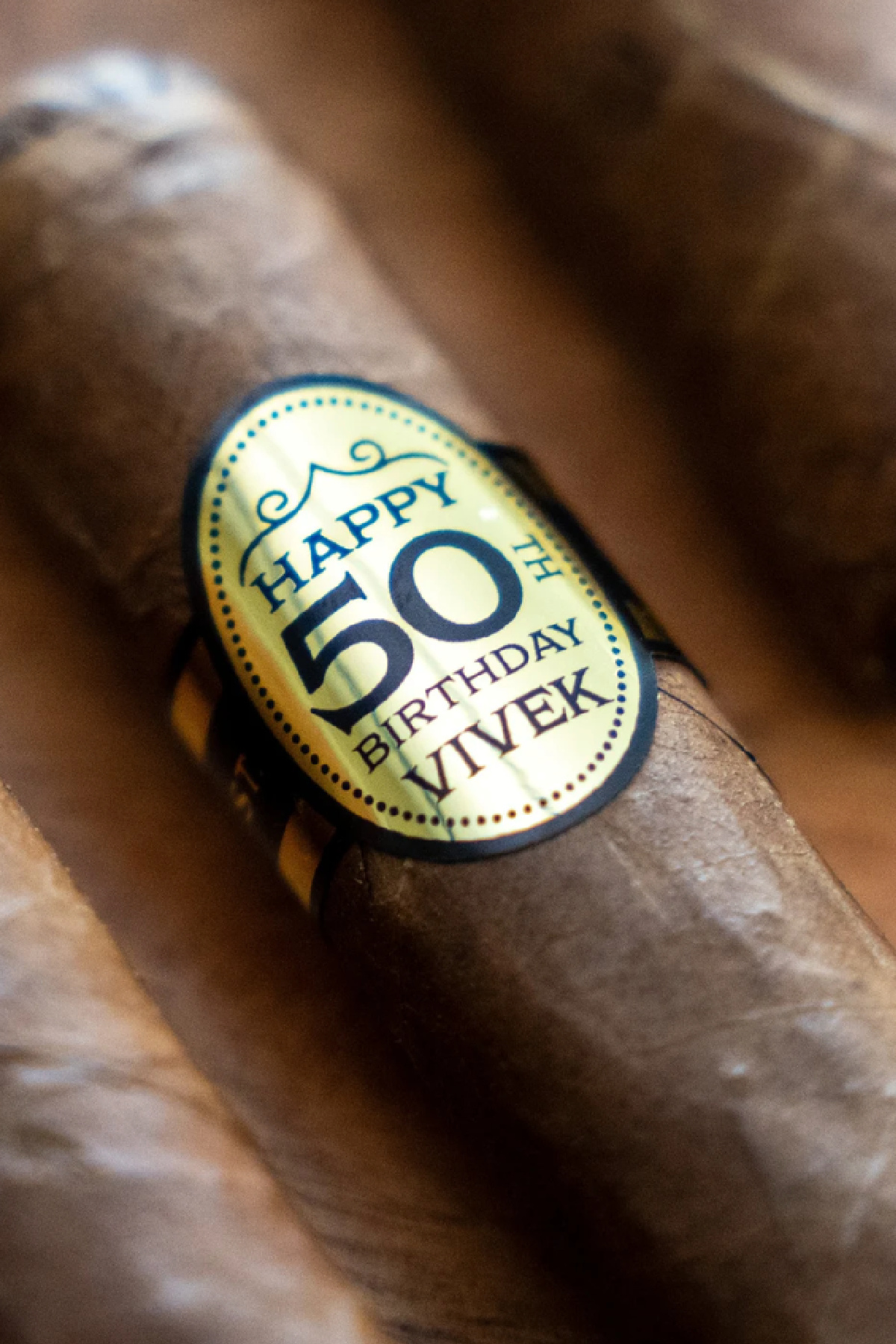 Personalized 50th Birthday Cigar Labels