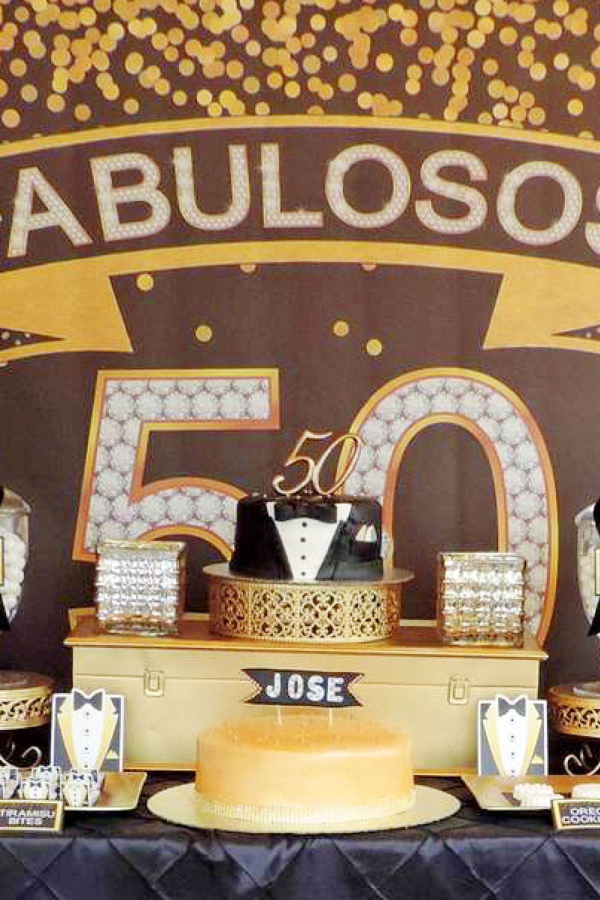 Tuxedo-Themed 50th Birthday Party