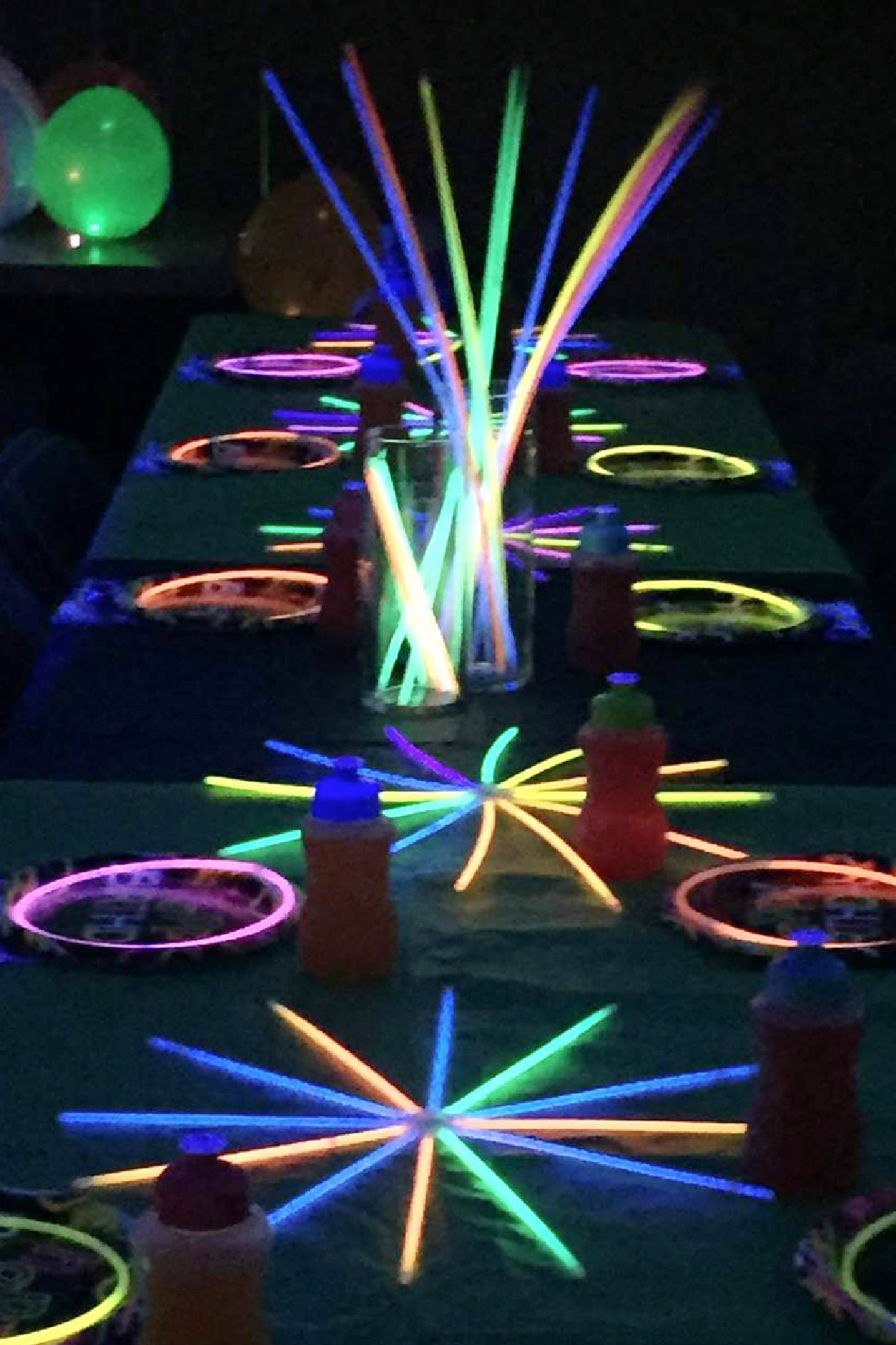 Glow in the Dark Table Settings