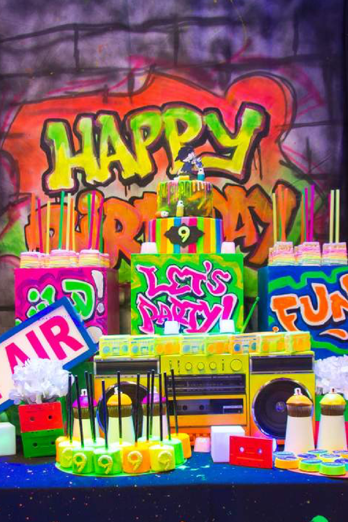 Neon Hip-Hop Graffiti Party