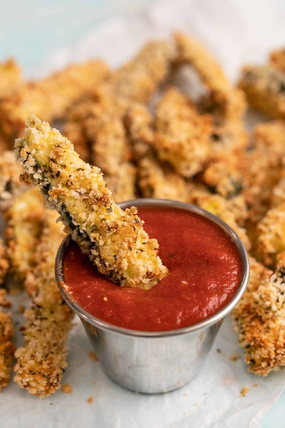 Baked Zucchini Fries - a tasty and cheap party food idea