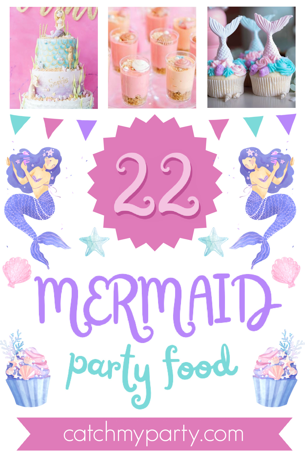 22 Gorgeous Mermaid Party Food Ideas! Mermaid parties are still incredibly popular on our site, which is why we've gone through and selected 22 of the most impressive mermaid party foods to inspire you.