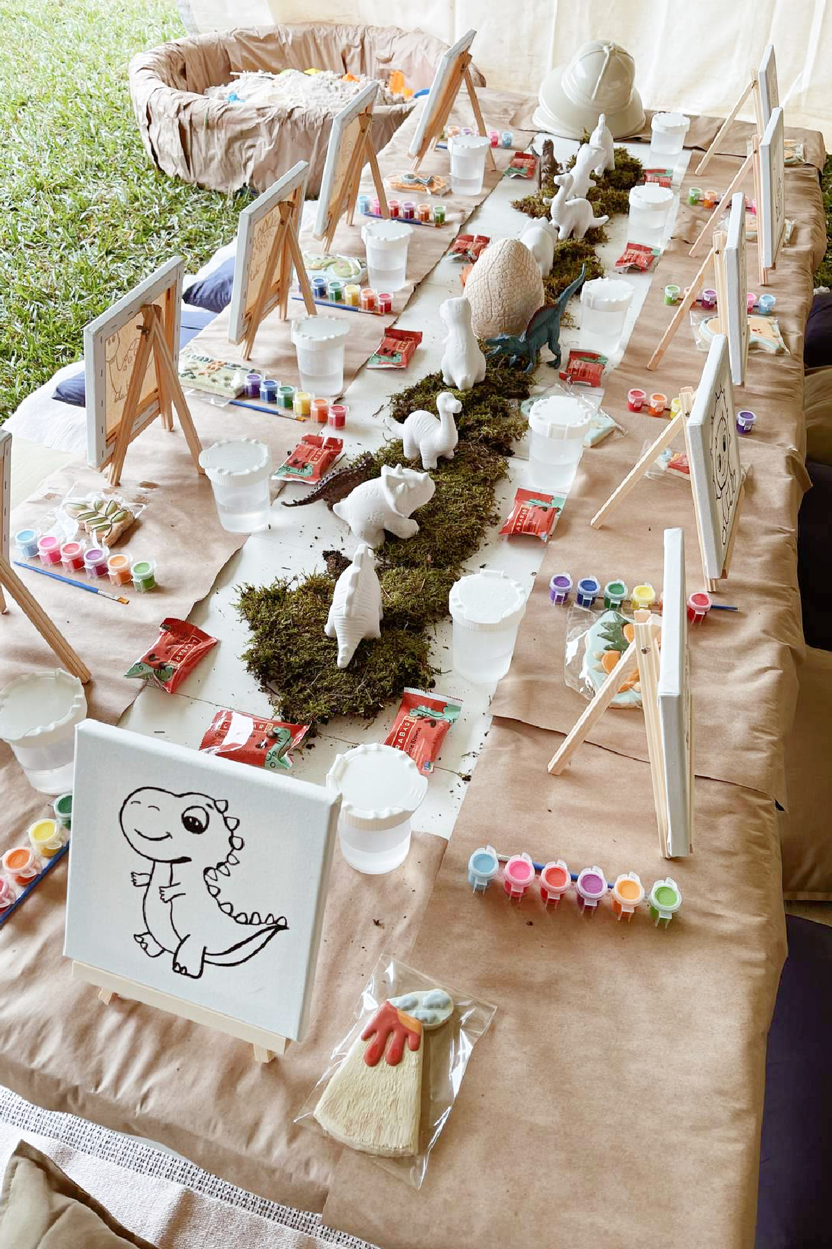 Artist Dinosaur Painting Party Activity
