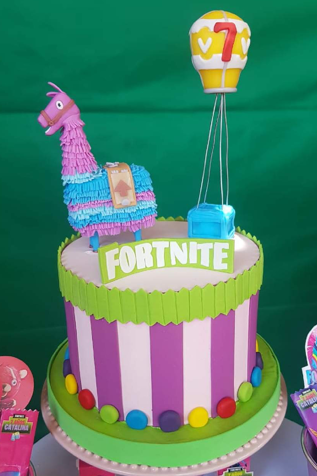 Colorful Fortnite Birthday Cake