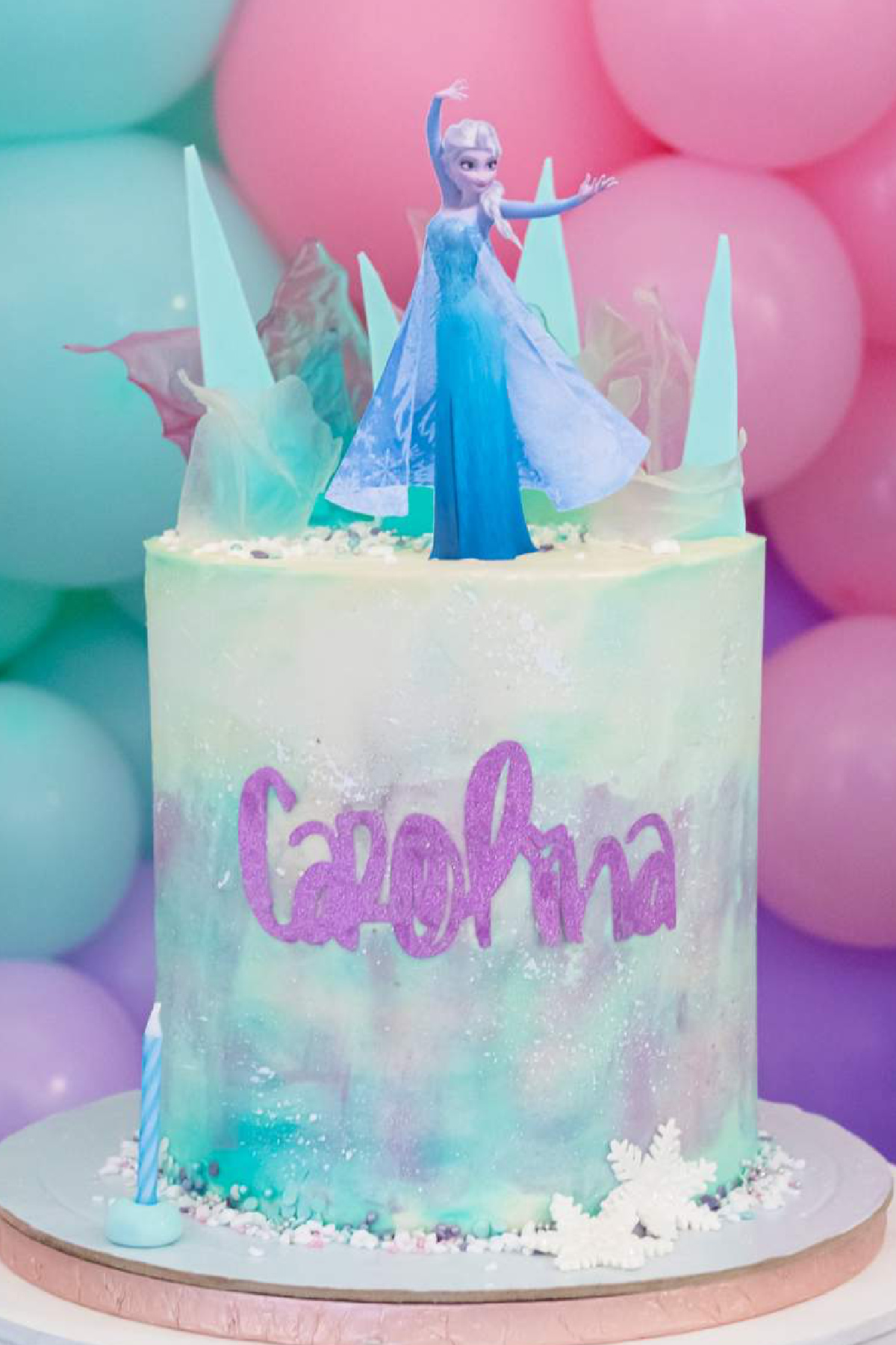 Ombre Elsa Frozen Birthday Cake