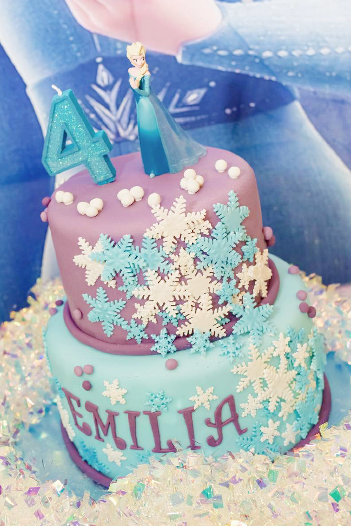 Personalized Snowflake-Tiered Birthd