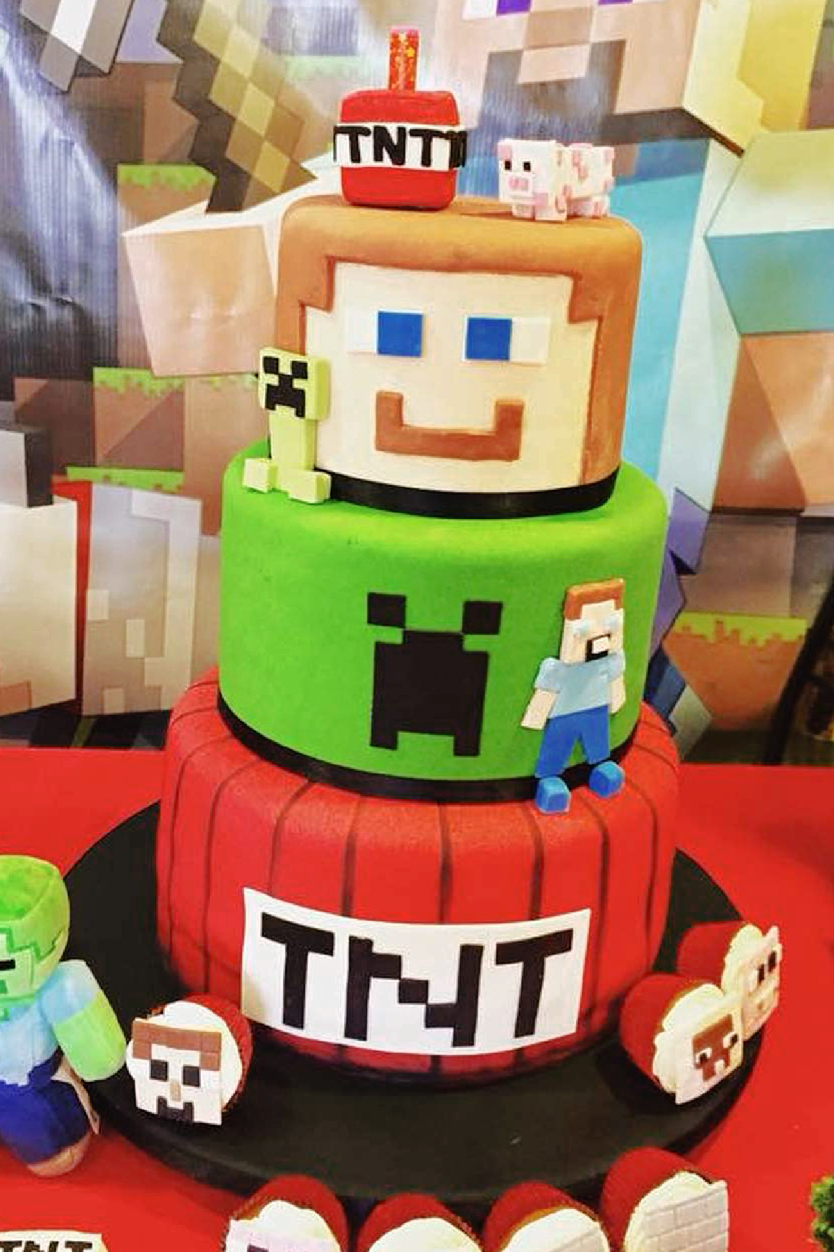 Awesome Tiered Minecraft Cake