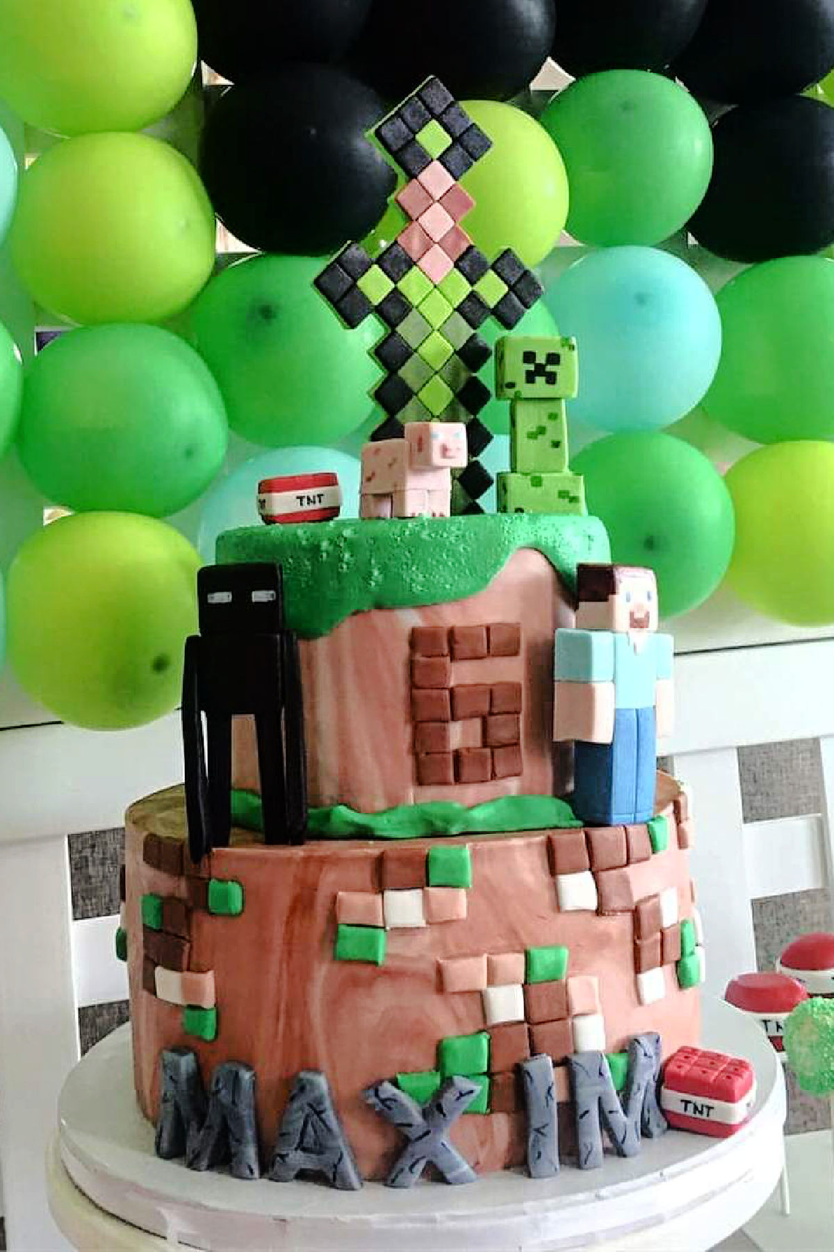 Fantastic Tiered Minecraft Cake 