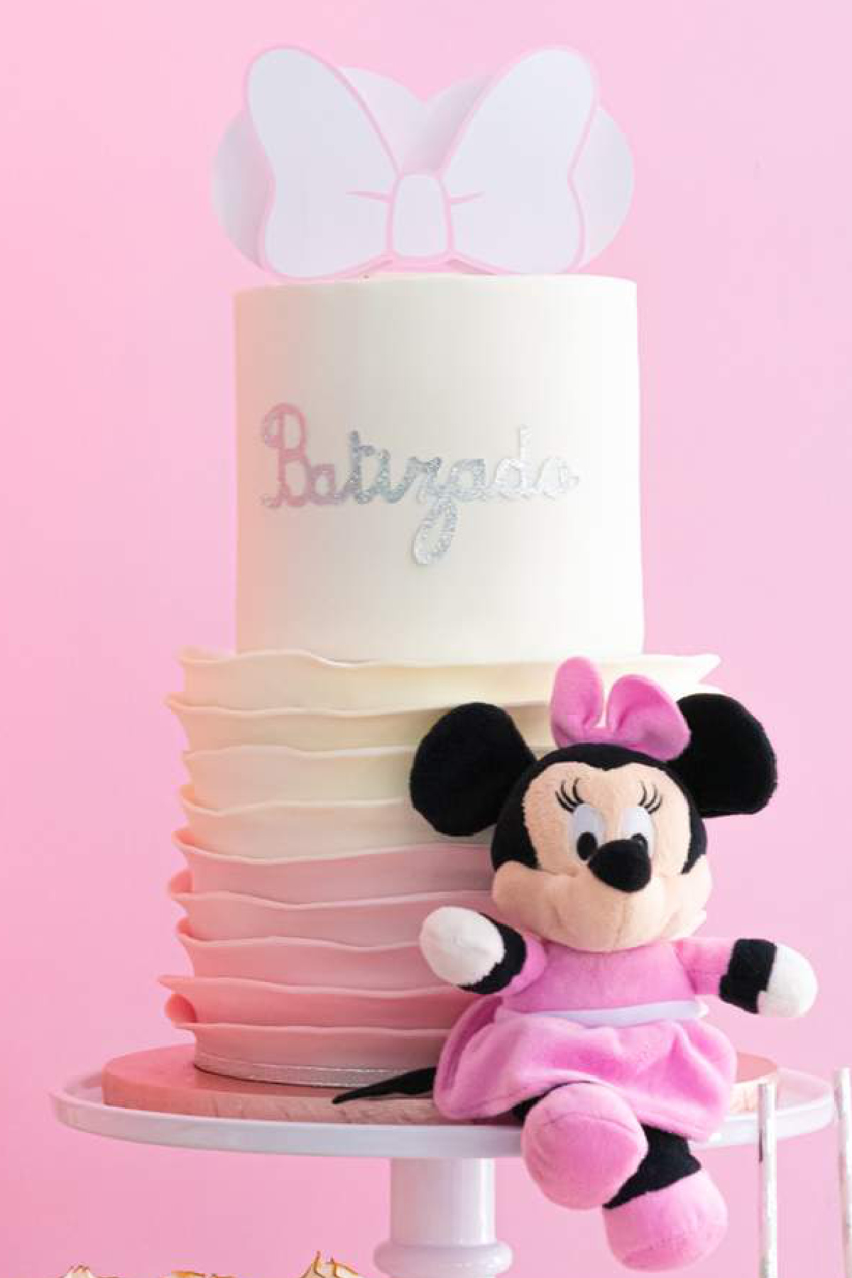 Ombre Ruffle Minnie Mouse Cake