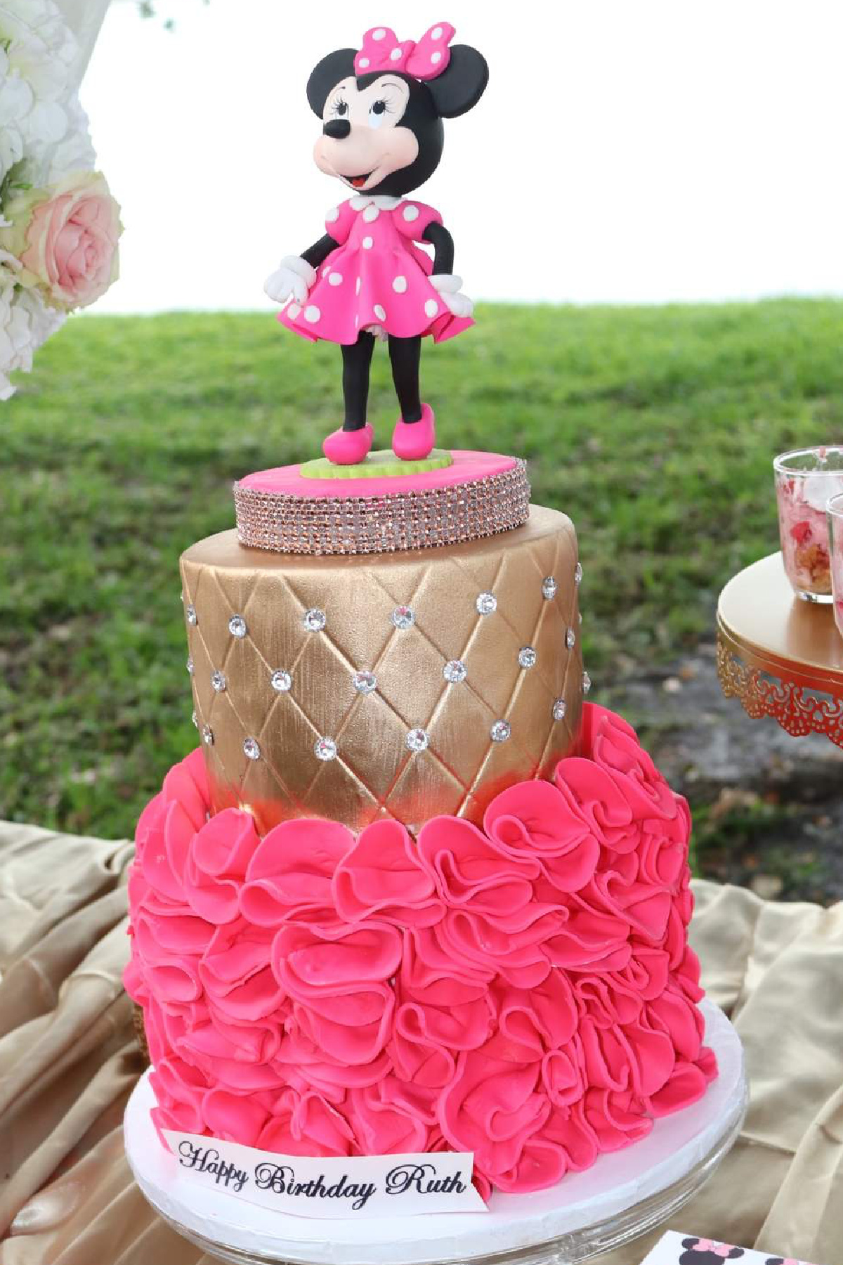 Ruffle Minnie Mouse Birthday Cake