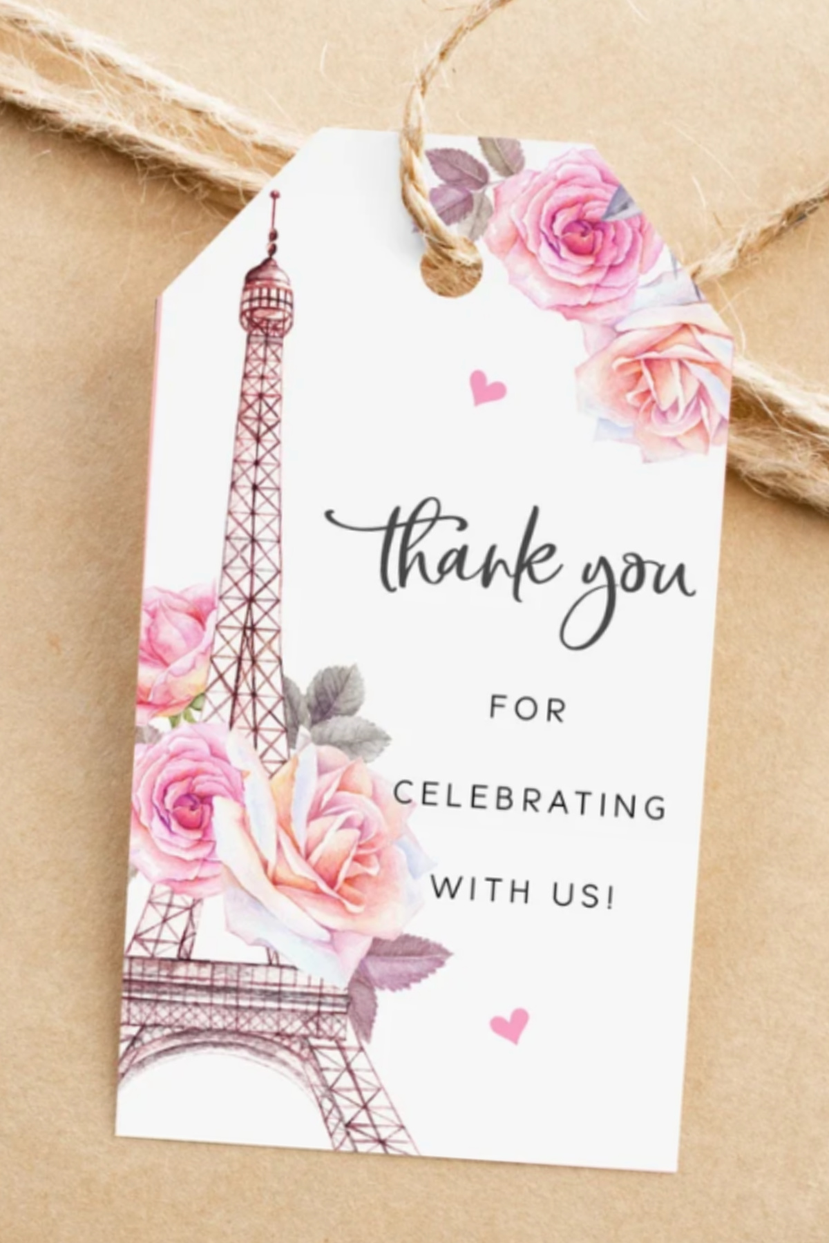 Parisian Favor Tag Parisian Favor Tag