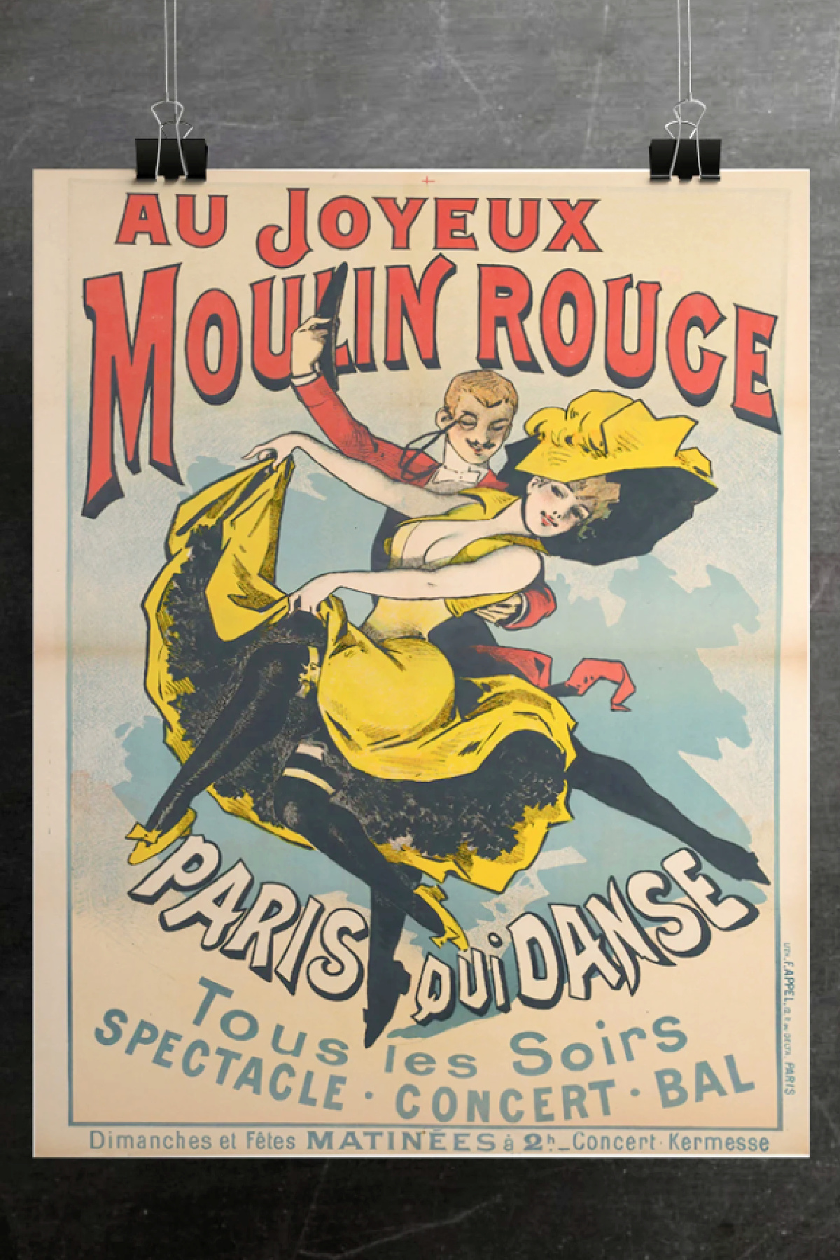 Vintage Moulin Rogue Poster | CatchMyParty.com