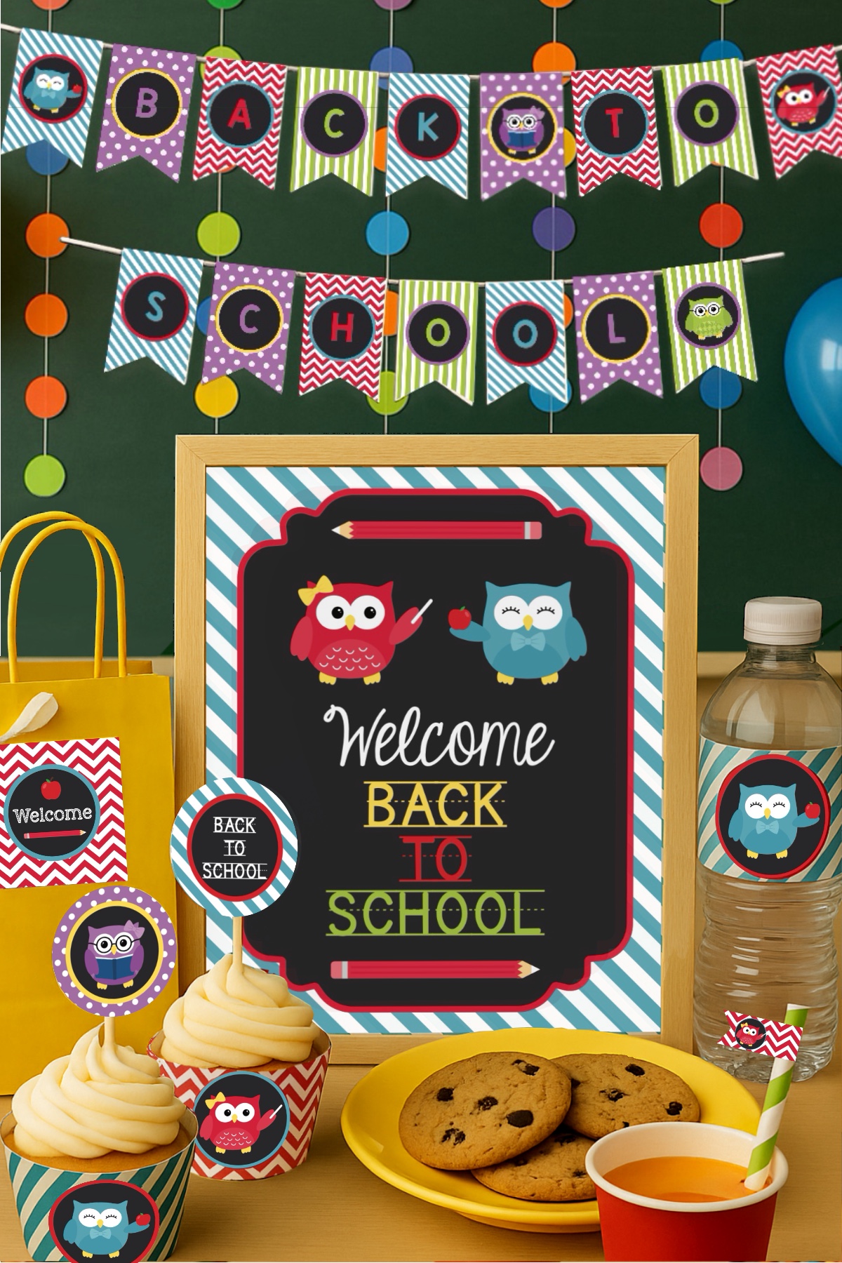 FREE Back to School Owl Party Printables FREE Back to School Owl Party Printables