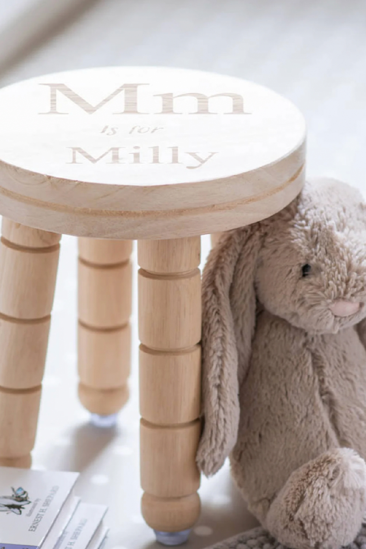 Girl First Birthday Gift Ideas - Wooden Engraved Stool